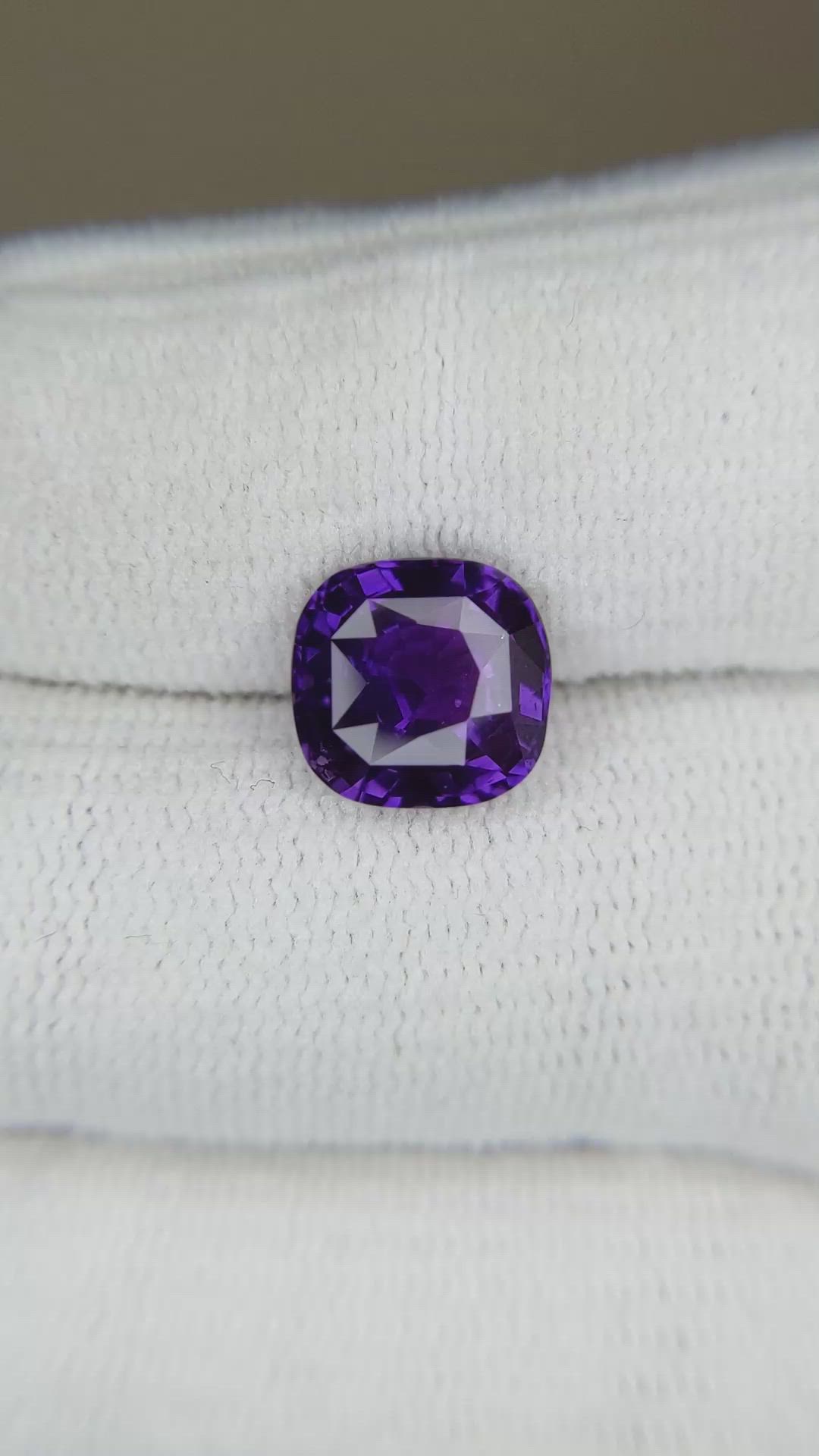 4.05 Ct. Purple Sapphire from Madagascar Size Video