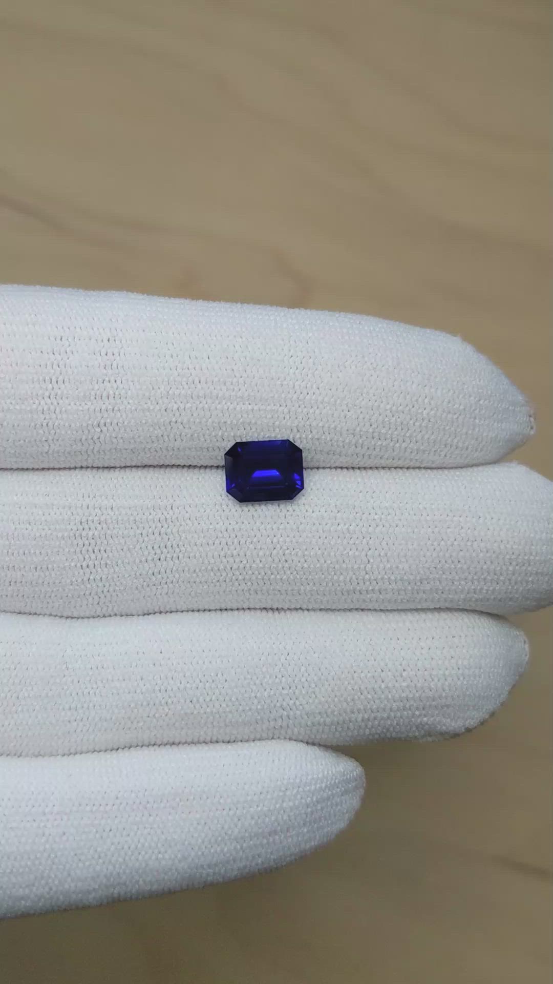 2.34 Ct. Blue Sapphire from Ceylon (Sri Lanka) Size Video
