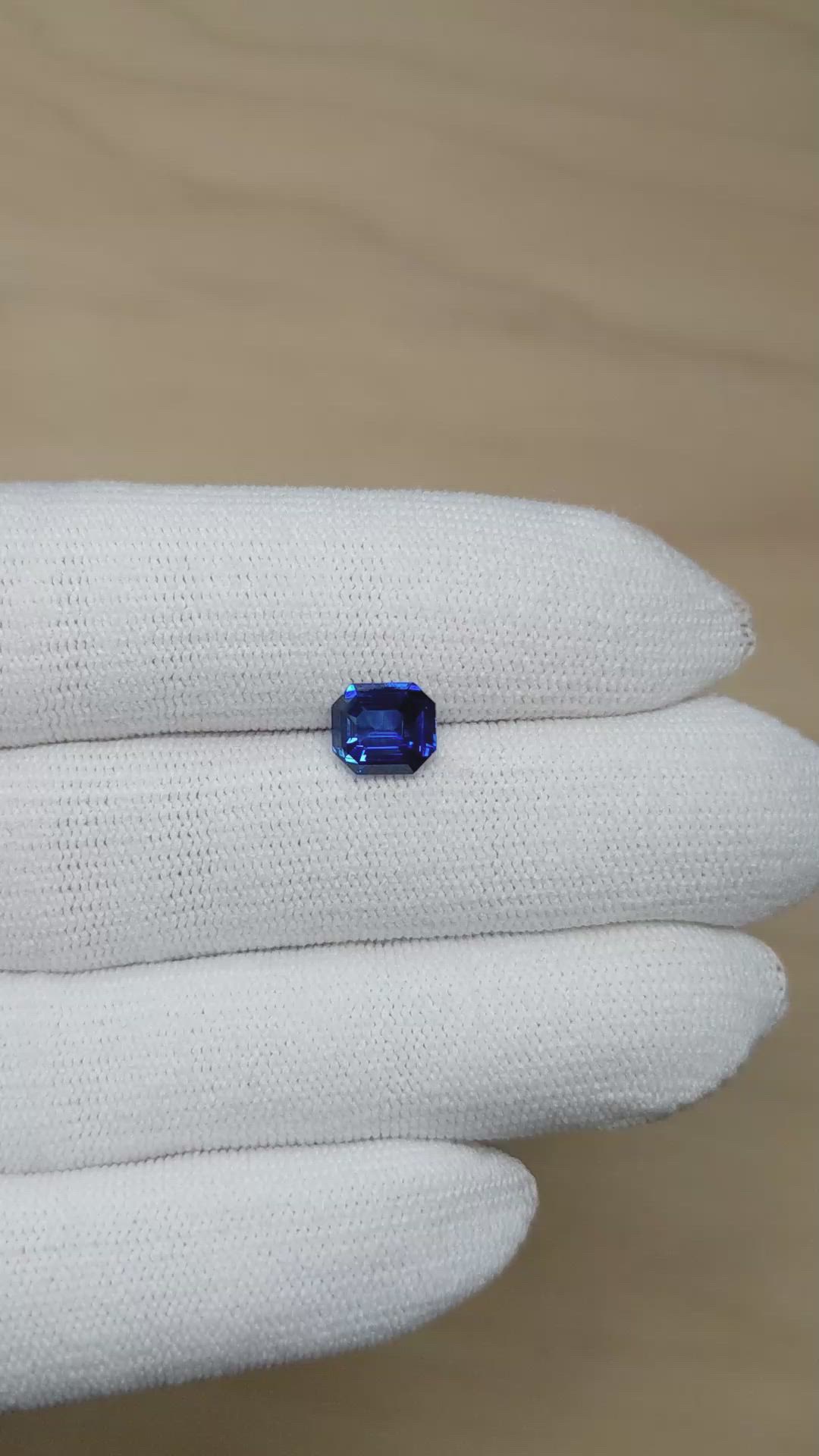2.20 Ct. Blue Sapphire from Ceylon (Sri Lanka) Size Video
