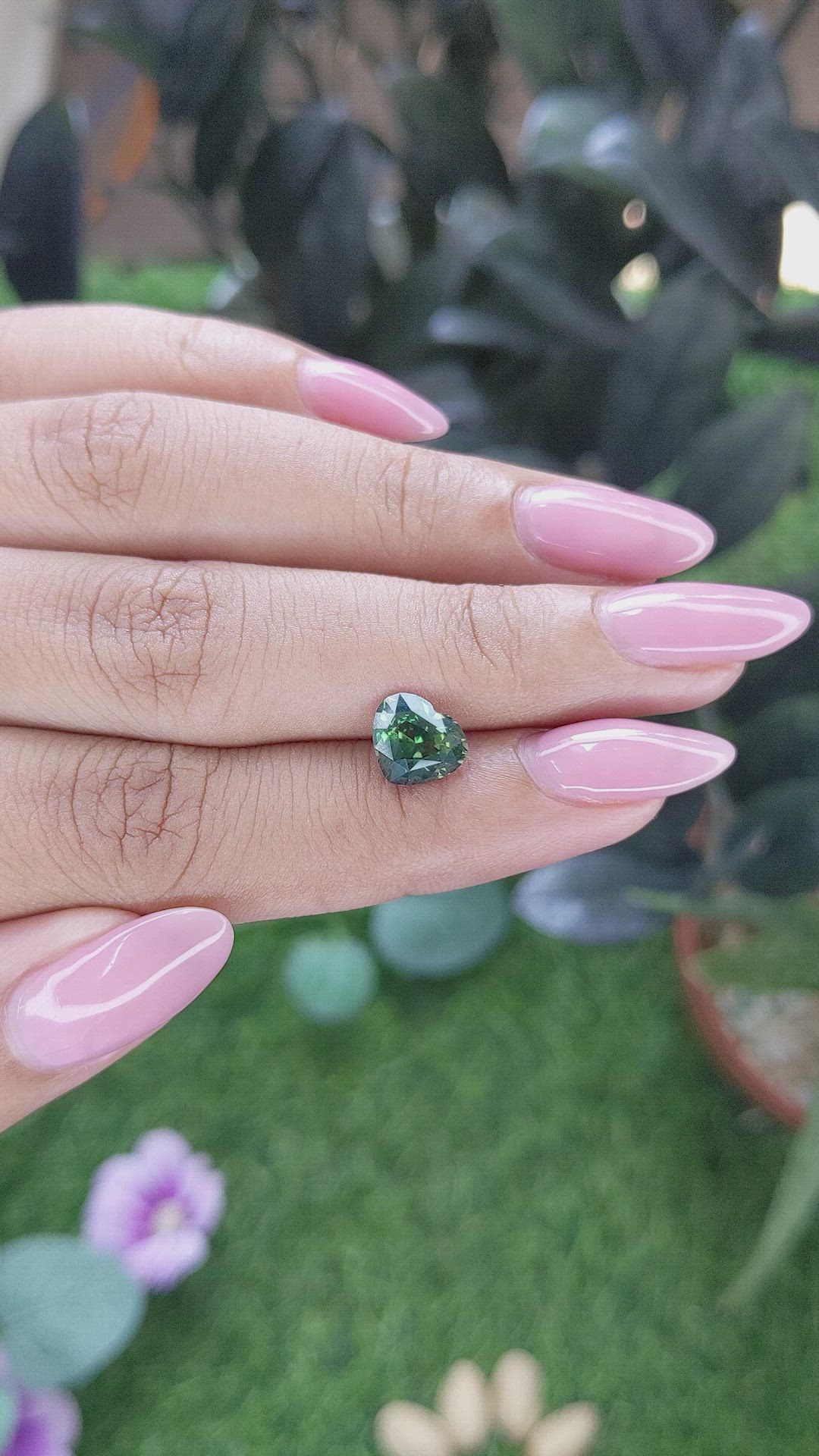 2.03 Ct. Bluish Green Sapphire from Madagascar Size Video