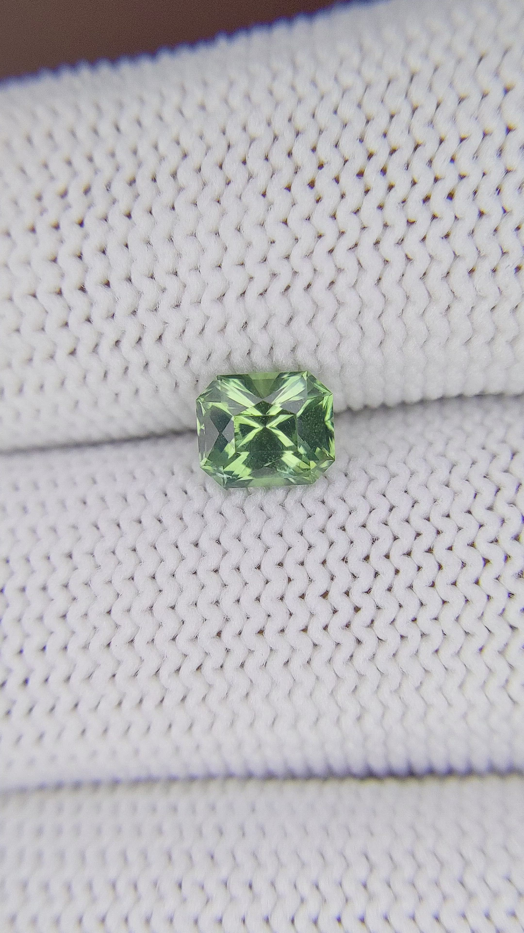 1.17 Ct. Yellowish Green Sapphire from Madagascar Size Video