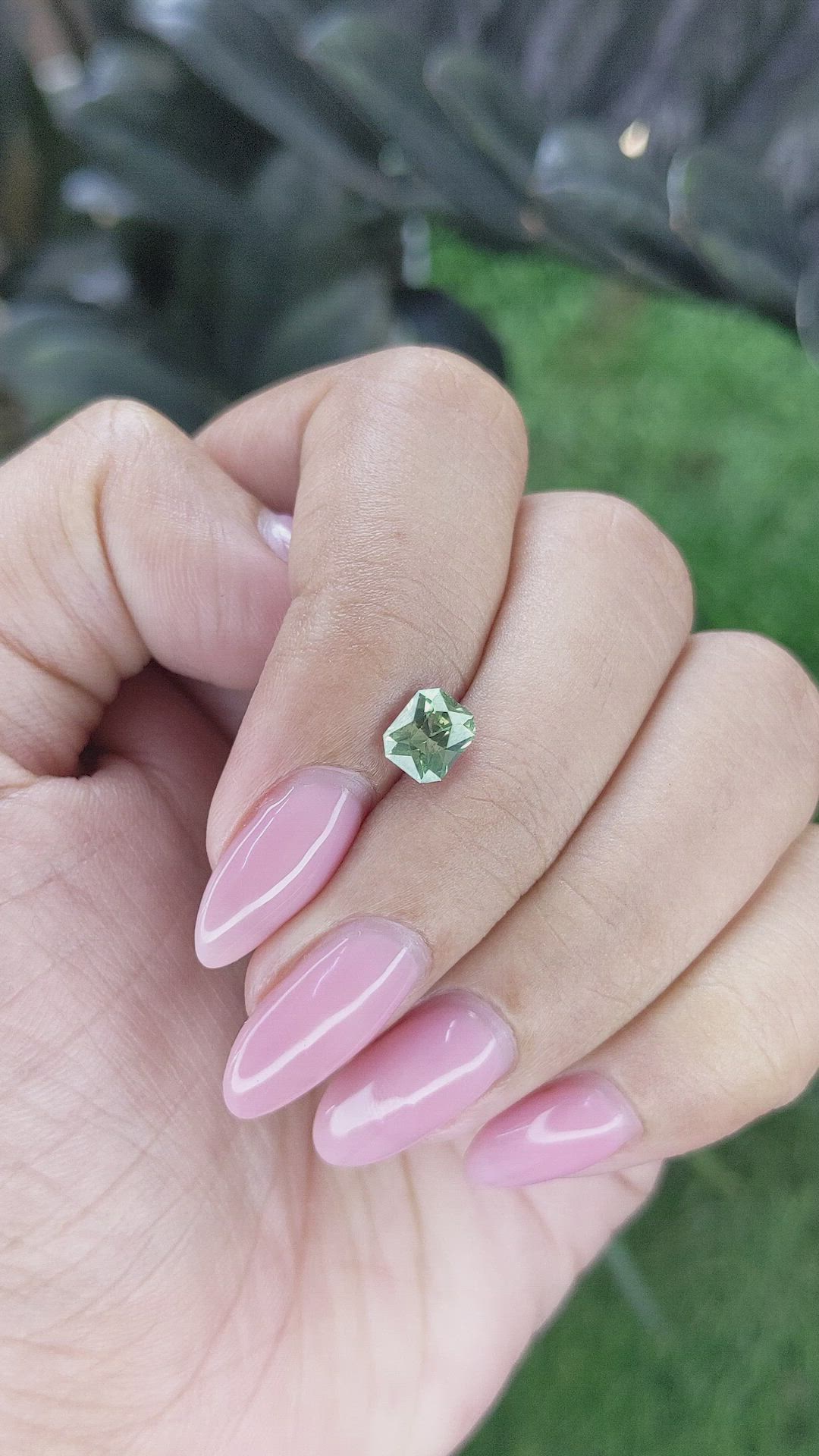 1.17 Ct. Yellowish Green Sapphire from Madagascar Size Video
