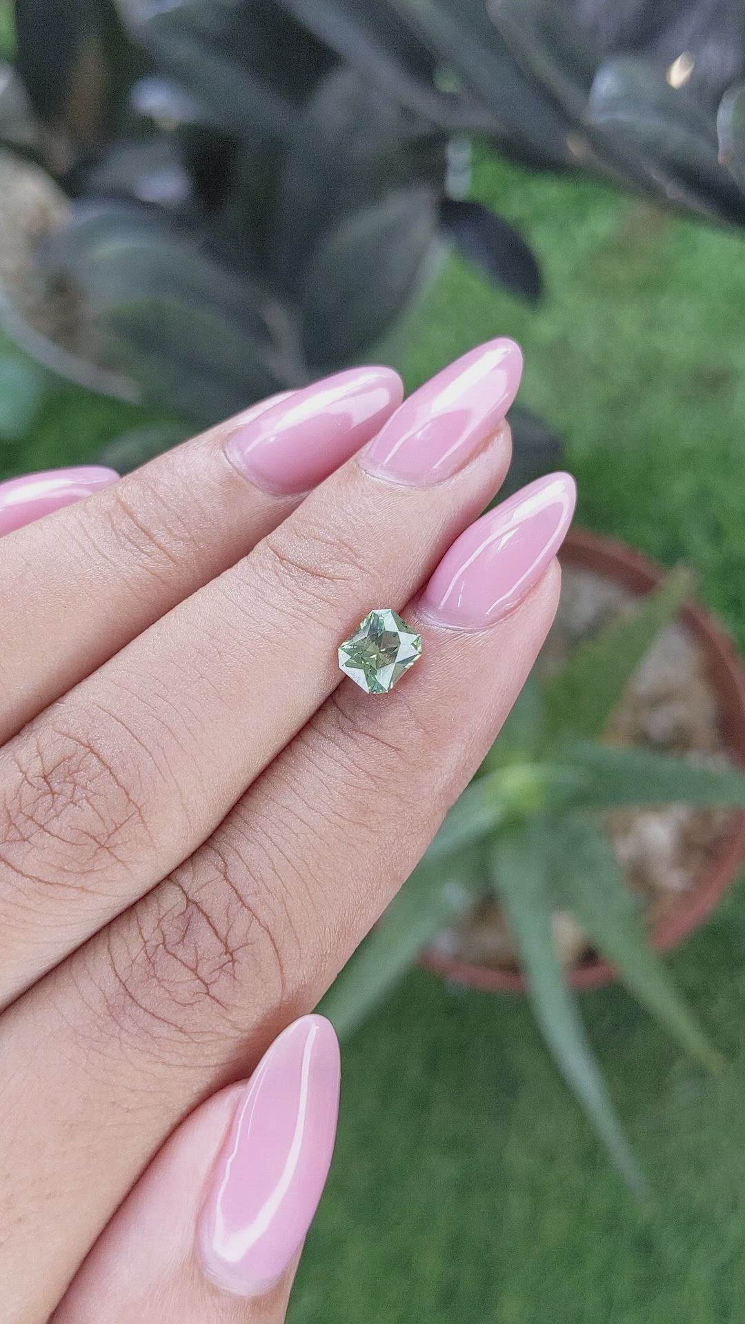 1.17 Ct. Yellowish Green Sapphire from Madagascar Size Video