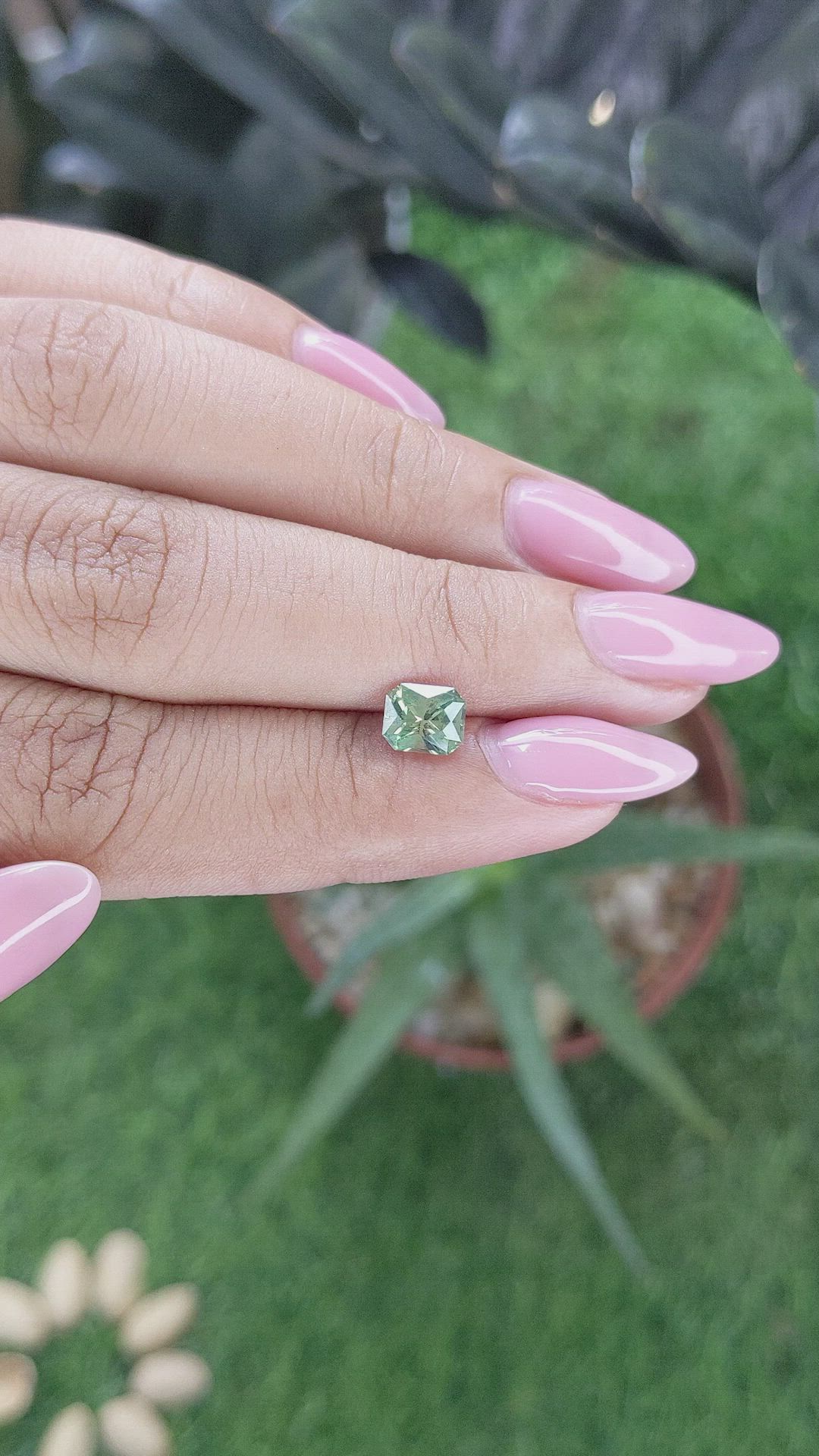 1.17 Ct. Yellowish Green Sapphire from Madagascar Size Video