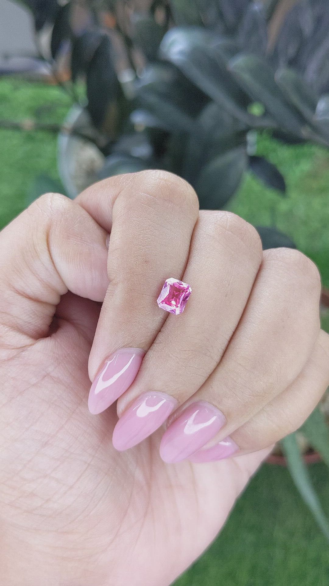 1.24 Ct. Reddish Pink Sapphire from Madagascar Size Video