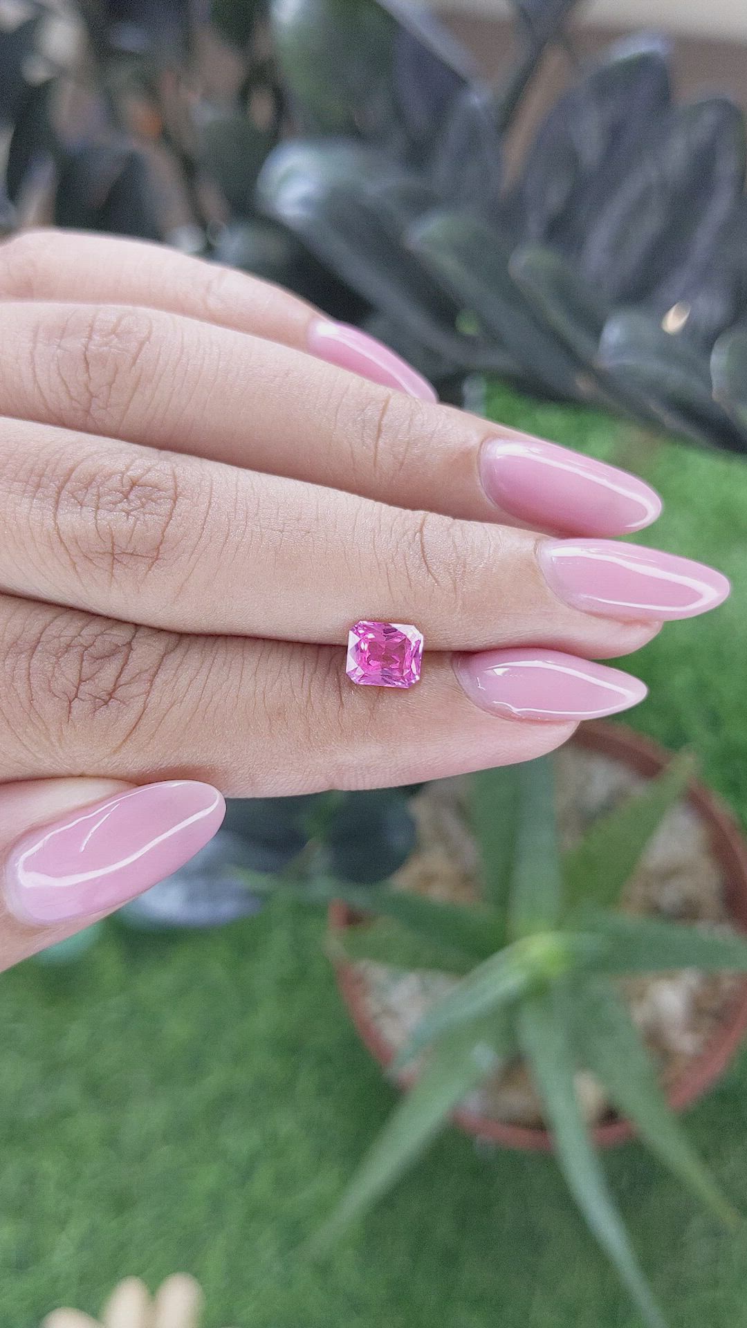 1.24 Ct. Reddish Pink Sapphire from Madagascar Size Video