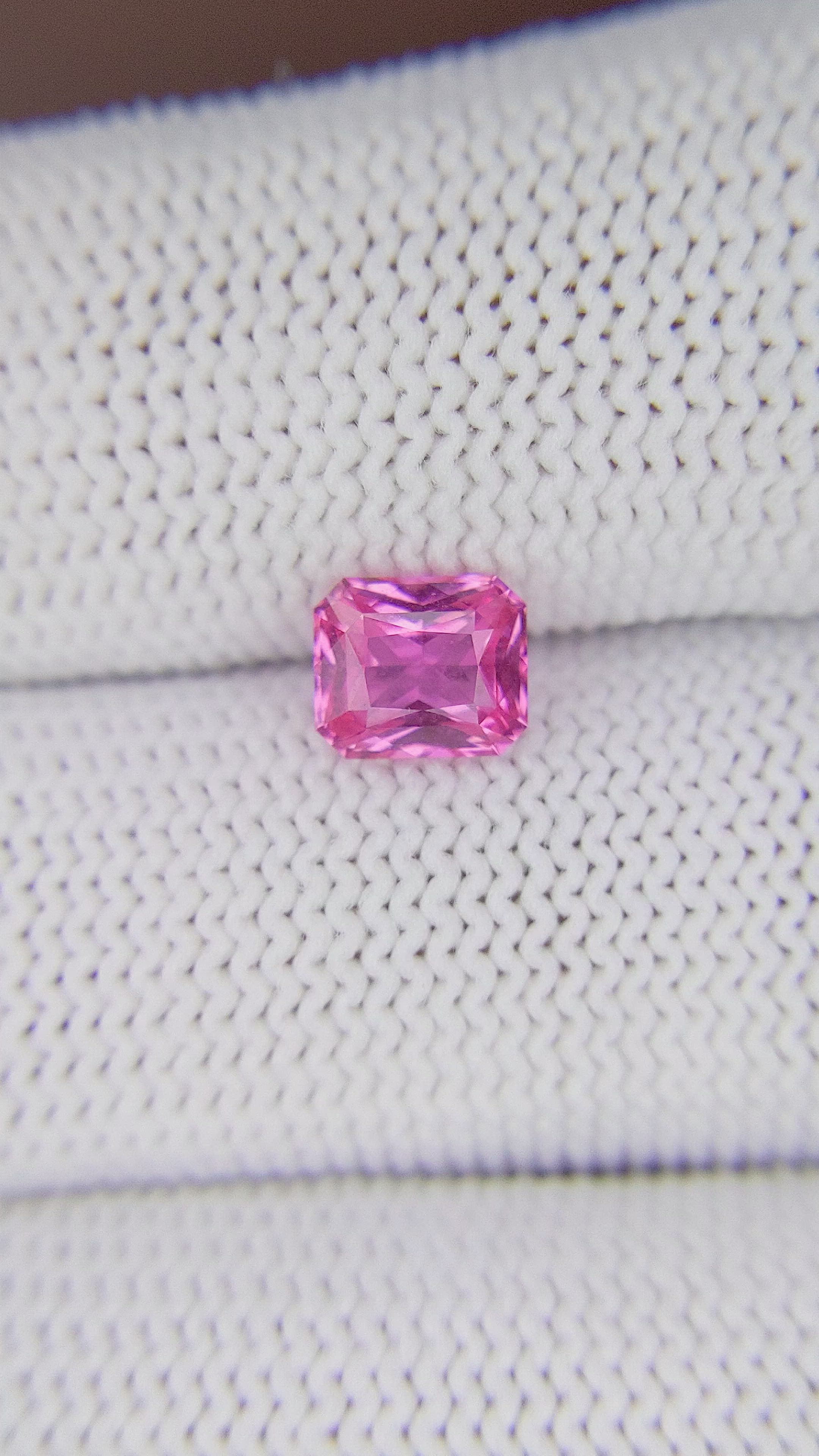 1.24 Ct. Reddish Pink Sapphire from Madagascar Size Video