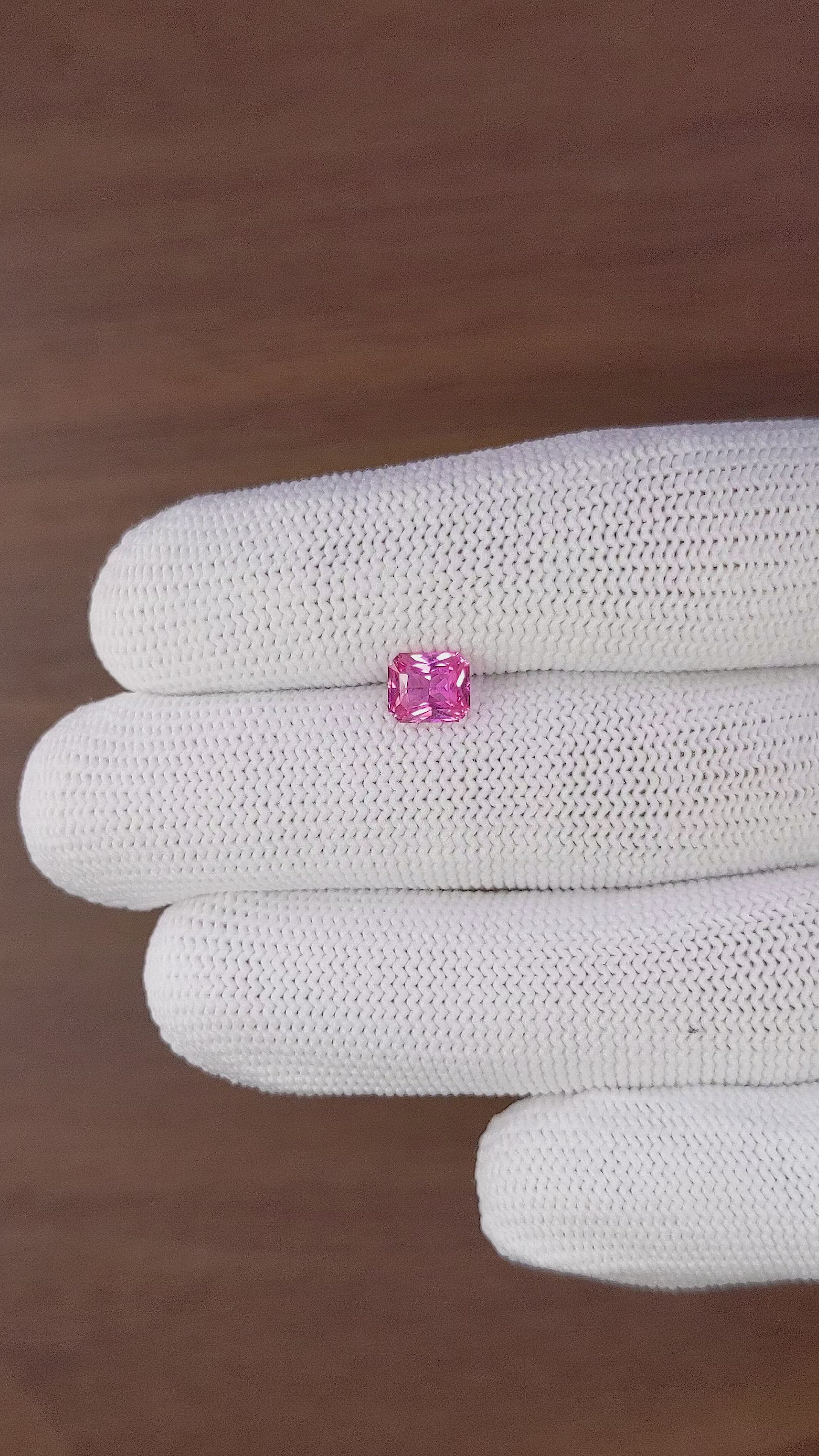 1.24 Ct. Reddish Pink Sapphire from Madagascar Size Video