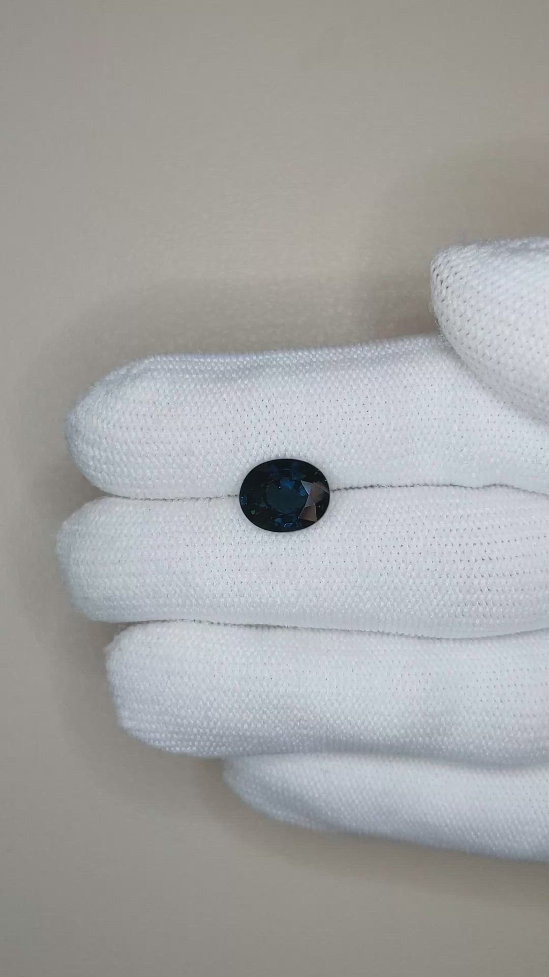 3.61 Ct. Bluish Green Sapphire from Ceylon (Sri Lanka) Size Video