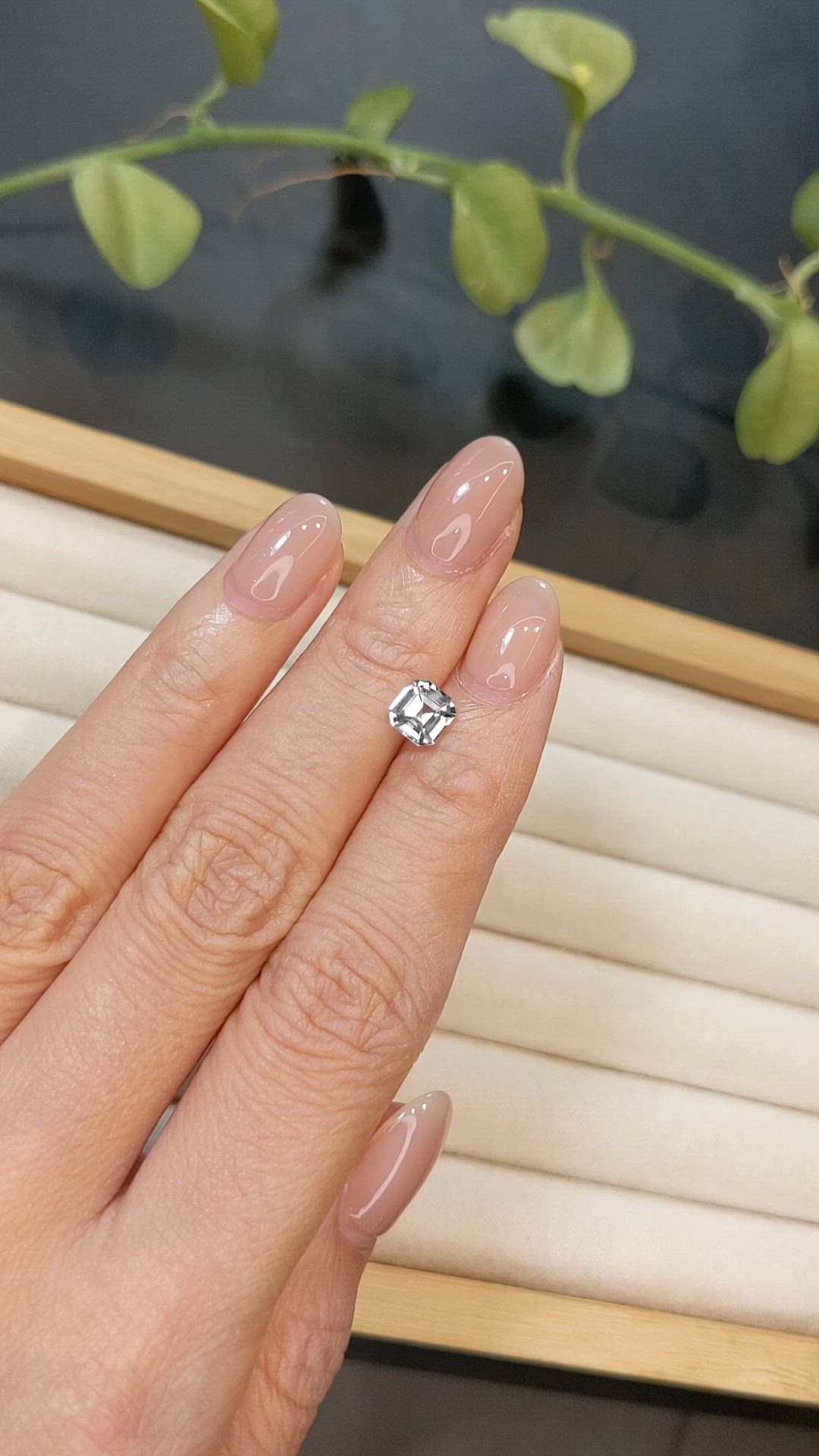1.06 Ct. White Sapphire from Ceylon (Sri Lanka) Size Video