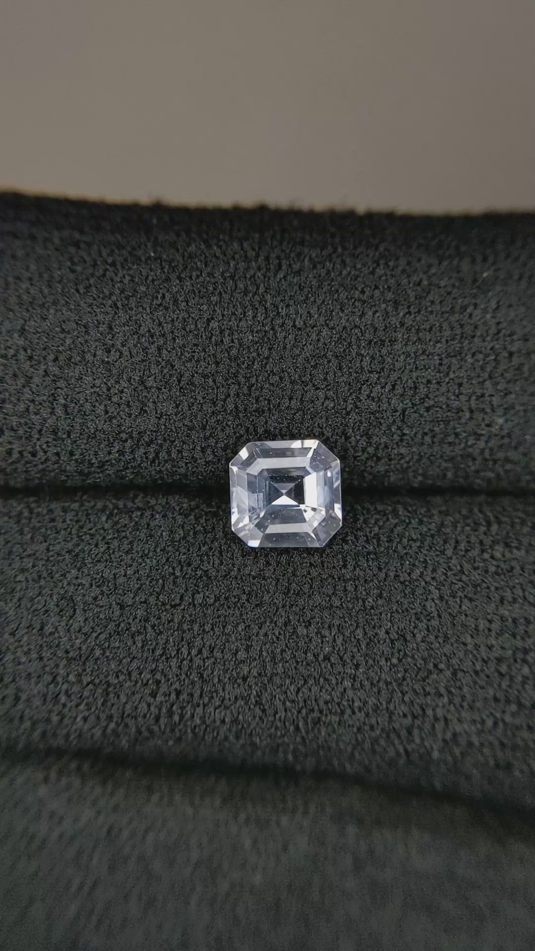 1.06 Ct. White Sapphire from Ceylon (Sri Lanka) Size Video