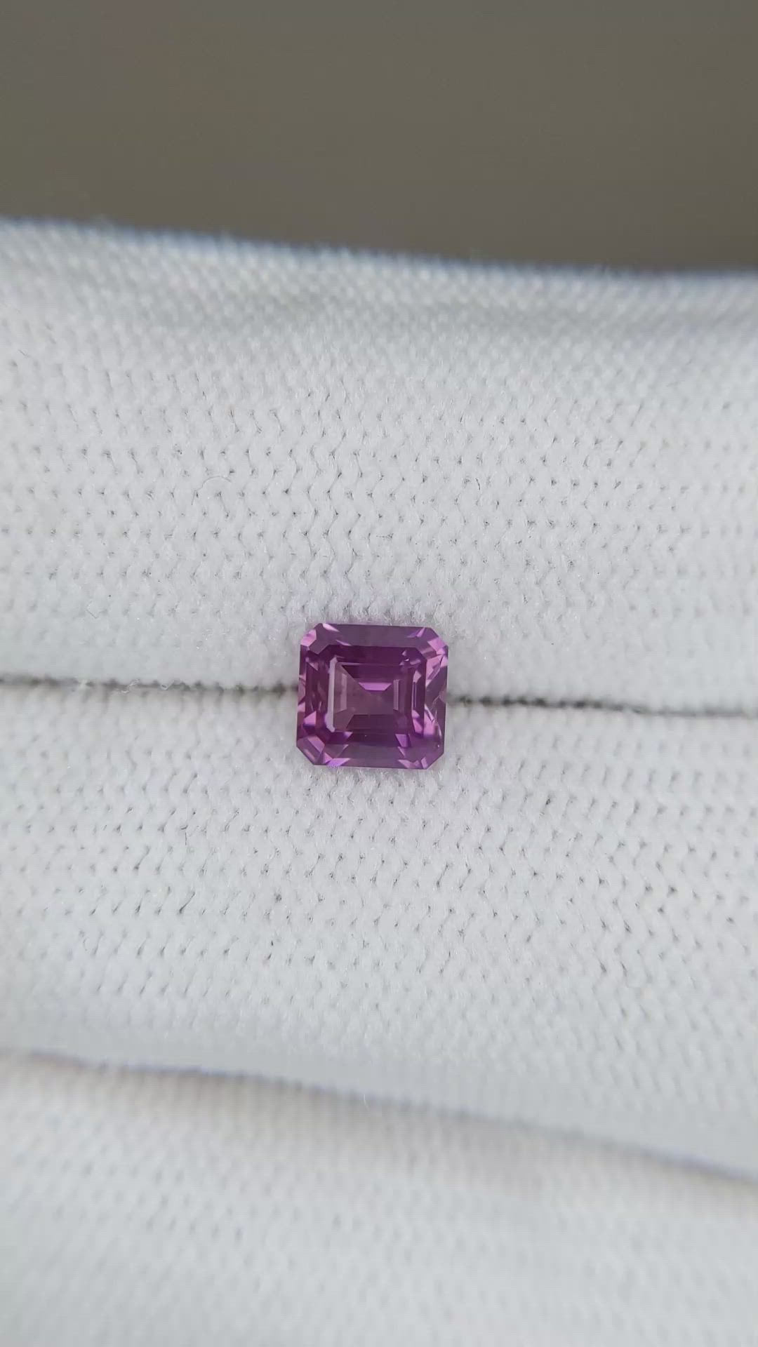 1.02 Ct. Pinkish Purple Sapphire from Ceylon (Sri Lanka) Size Video