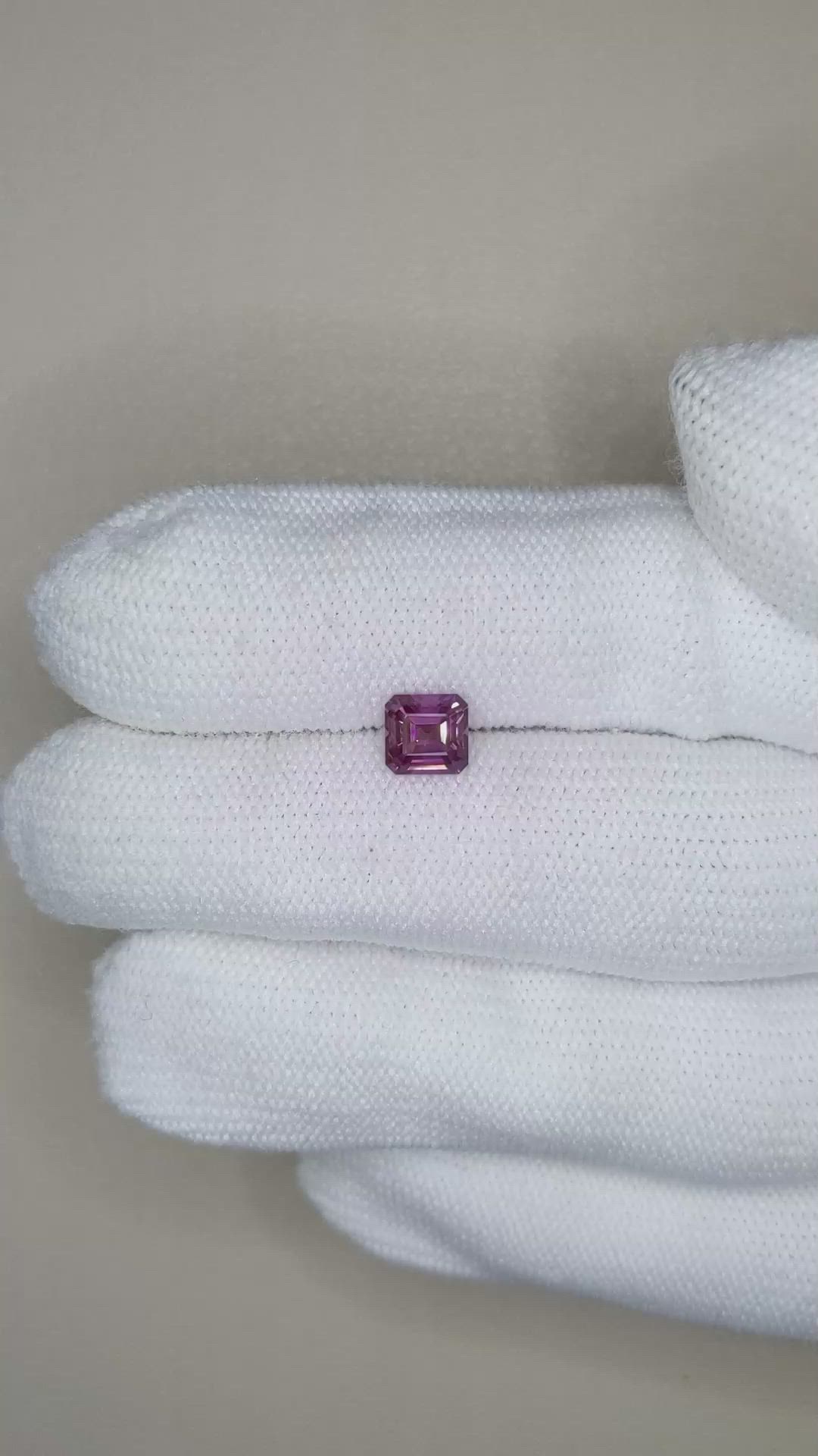 1.02 Ct. Pinkish Purple Sapphire from Ceylon (Sri Lanka) Size Video