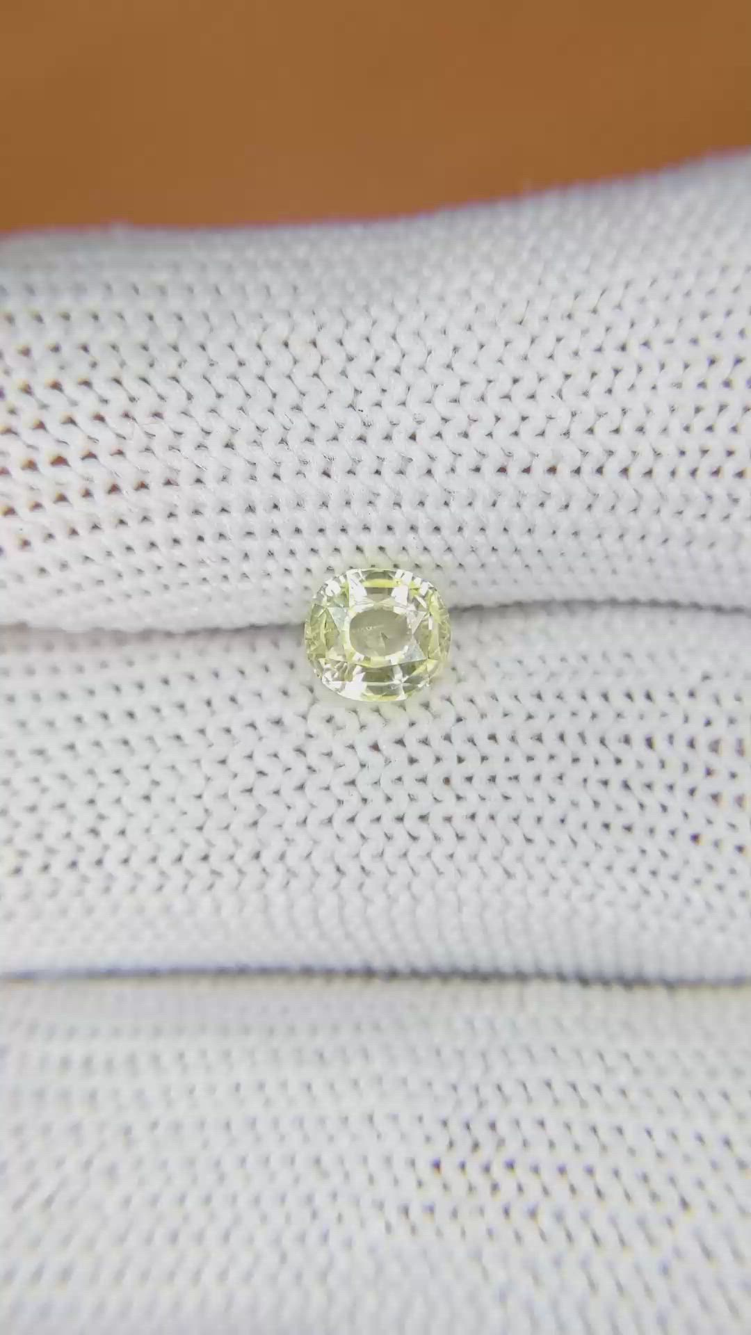 1.18 Ct. Yellow Sapphire from Ceylon (Sri Lanka) Size Video