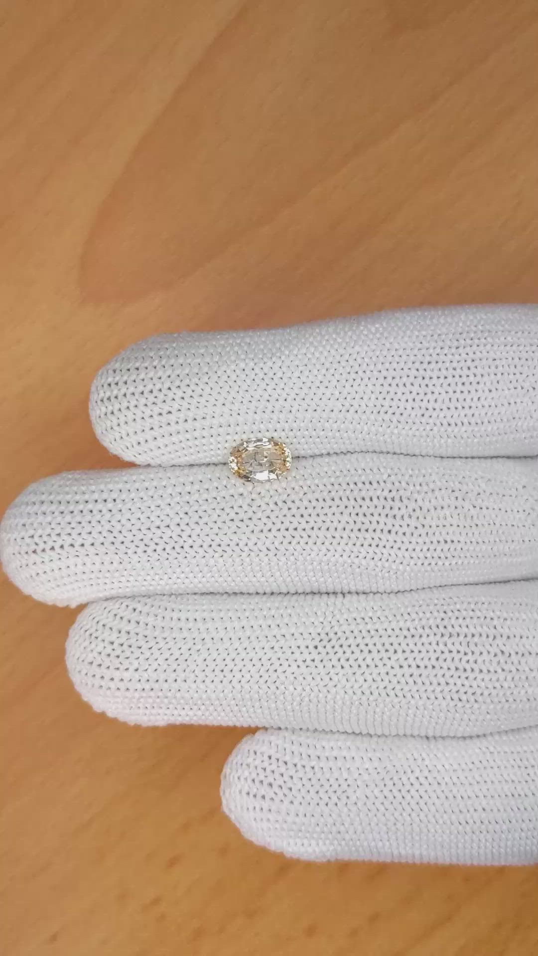 1.18 Ct. Peach Sapphire from Ceylon (Sri Lanka) Size Video