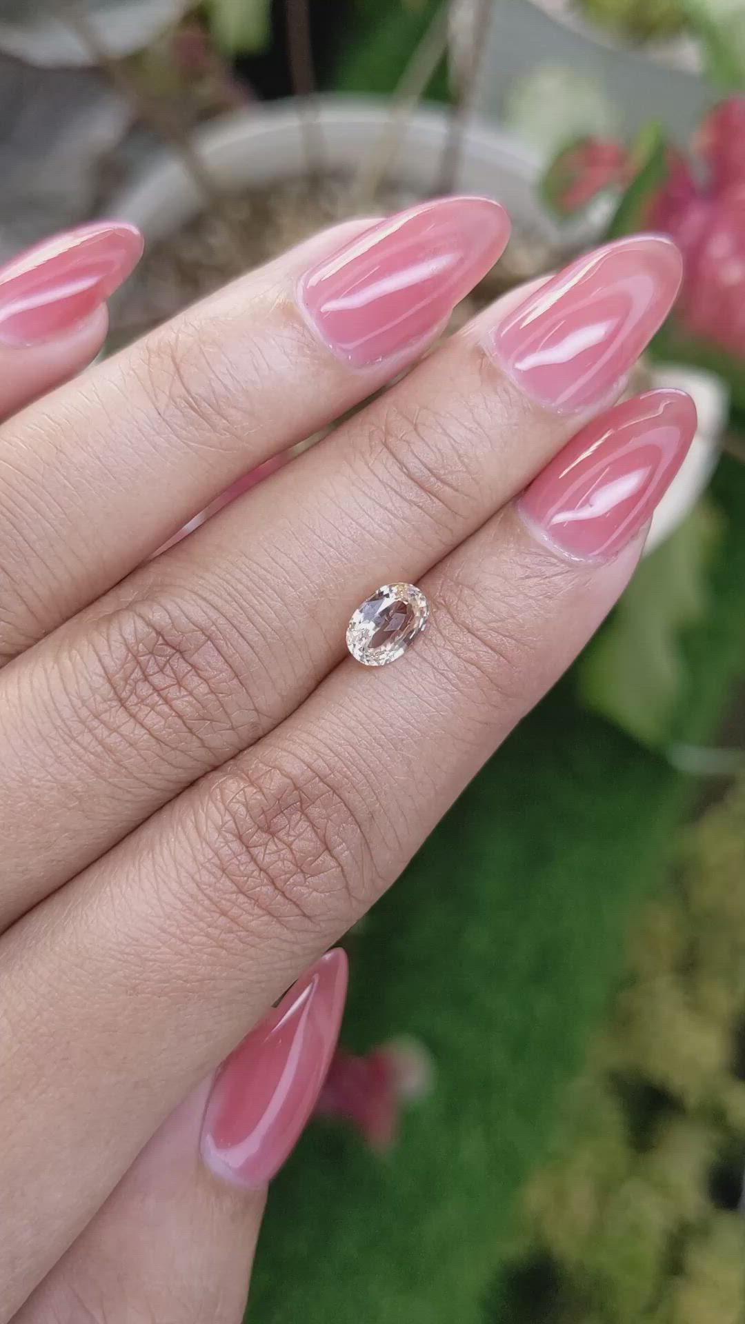 1.18 Ct. Peach Sapphire from Ceylon (Sri Lanka) Size Video