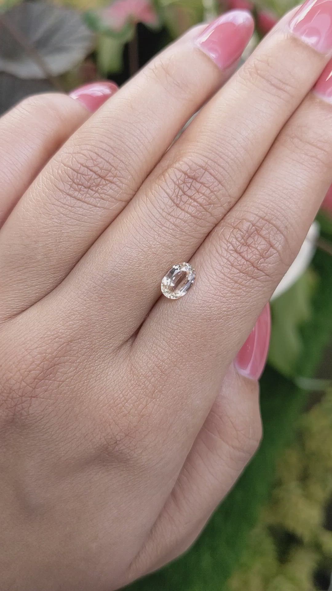 1.18 Ct. Peach Sapphire from Ceylon (Sri Lanka) Size Video