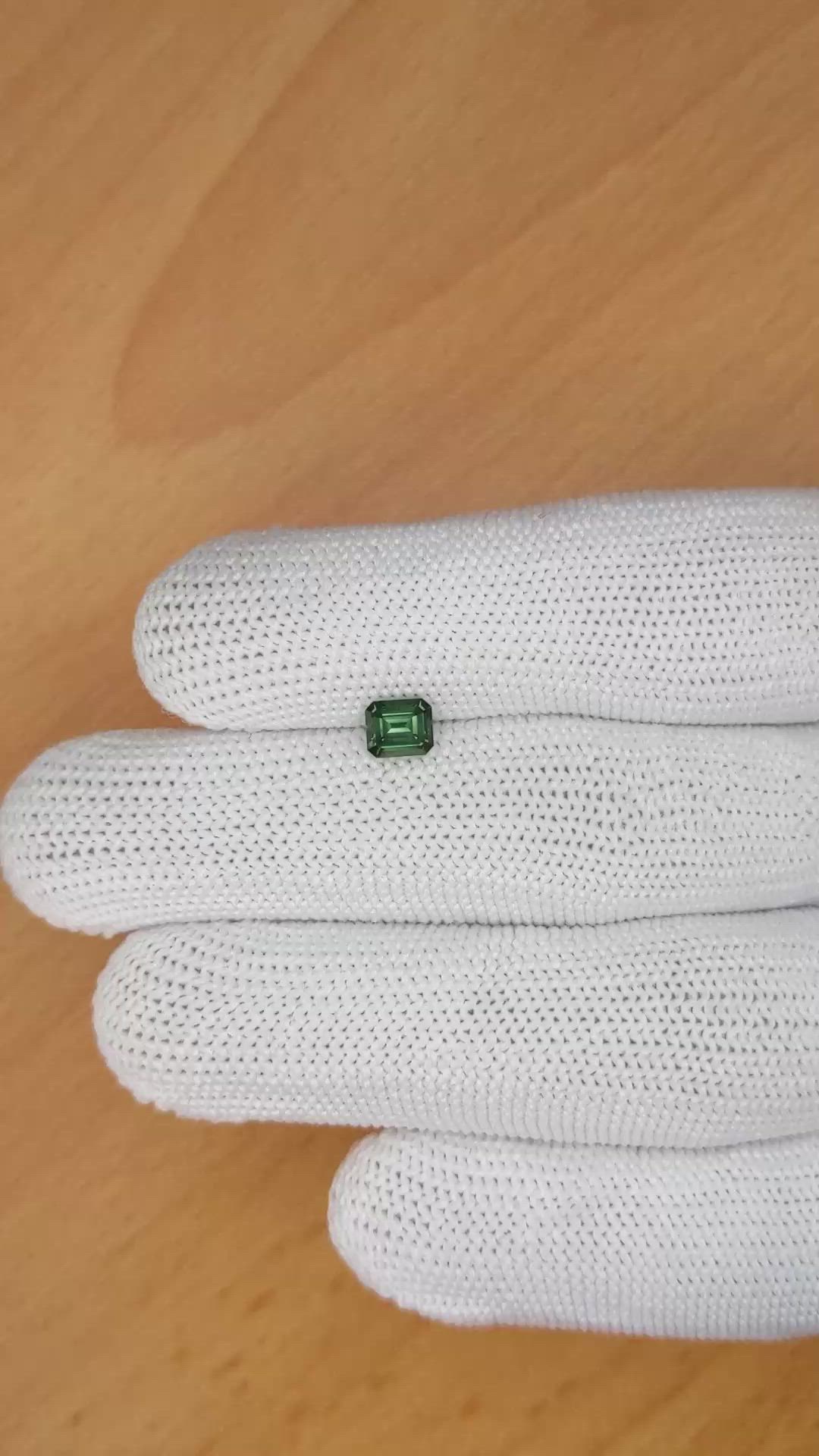 0.80 Ct. Green Sapphire from Ceylon (Sri Lanka) Size Video