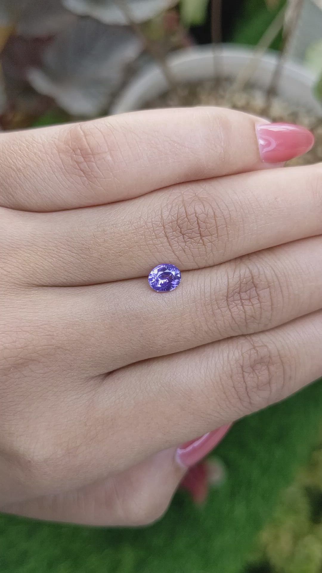 0.72 Ct. Purple Sapphire from Ceylon (Sri Lanka) Size Video