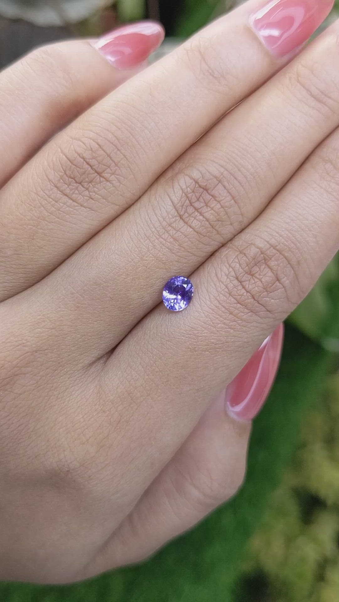 0.72 Ct. Purple Sapphire from Ceylon (Sri Lanka) Size Video