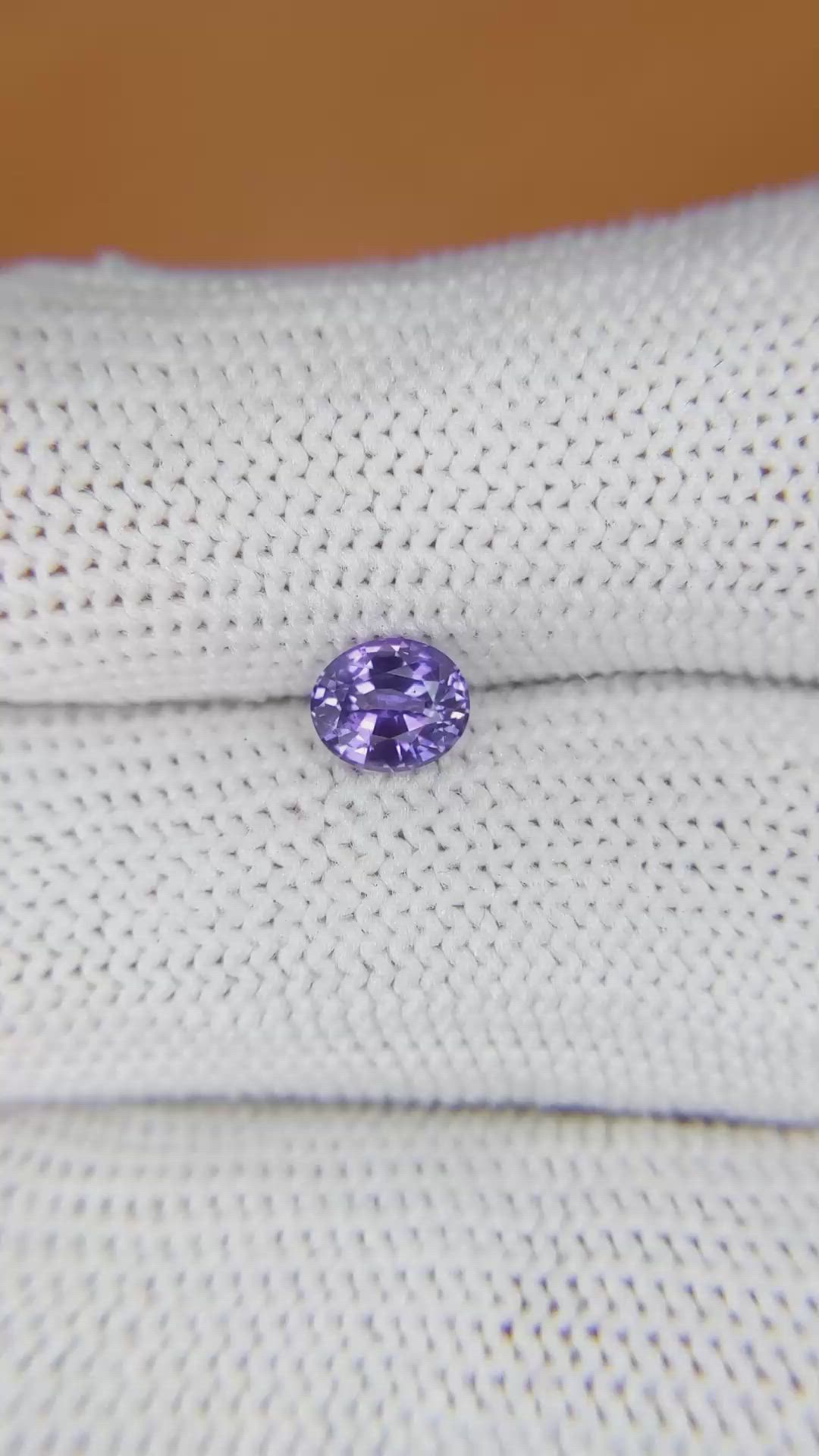 0.72 Ct. Purple Sapphire from Ceylon (Sri Lanka) Size Video