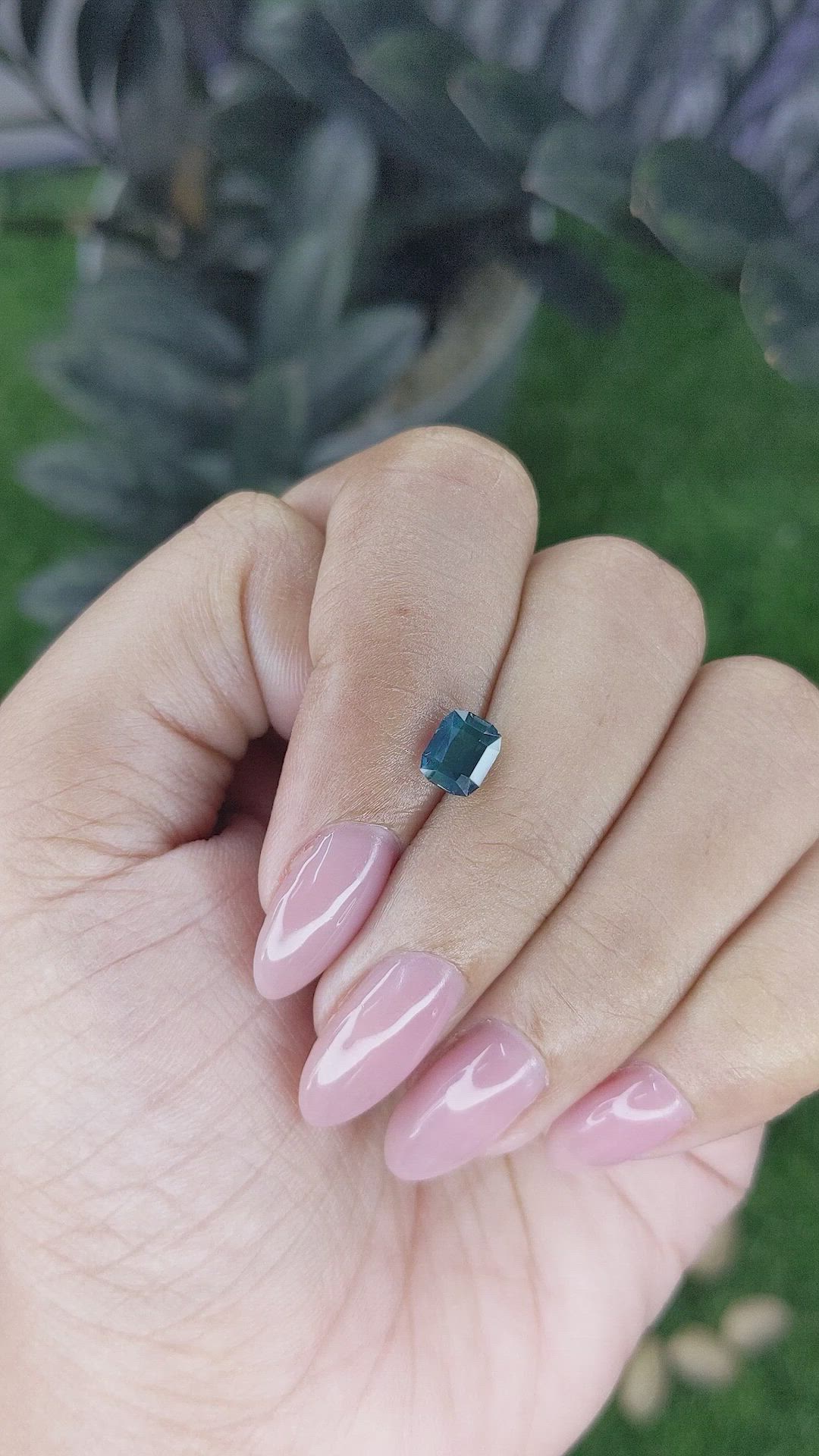 1.24 Ct. Bluish Green Sapphire from Australia Size Video