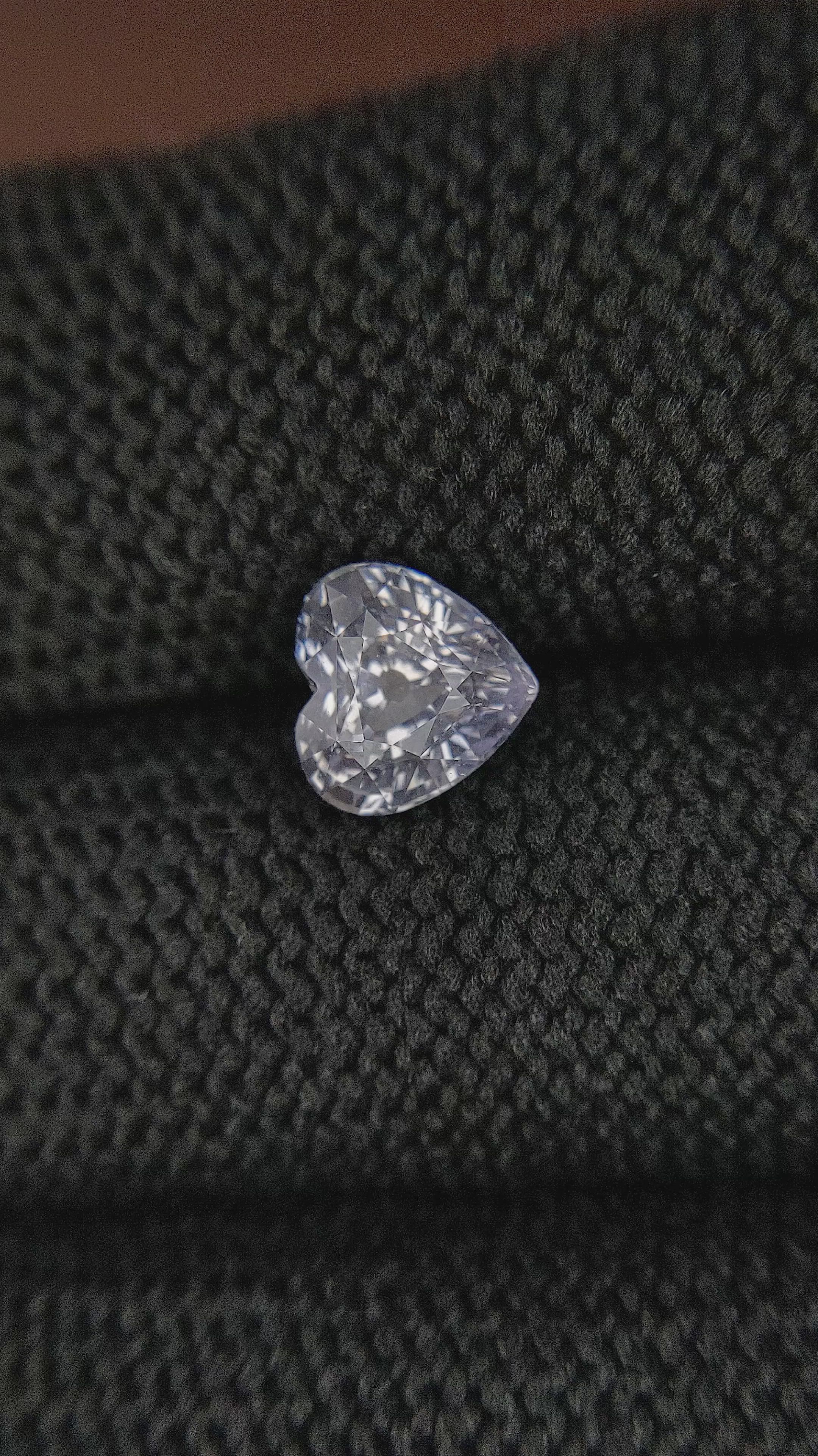 2.15 Ct. White Sapphire from Ceylon (Sri Lanka) Size Video