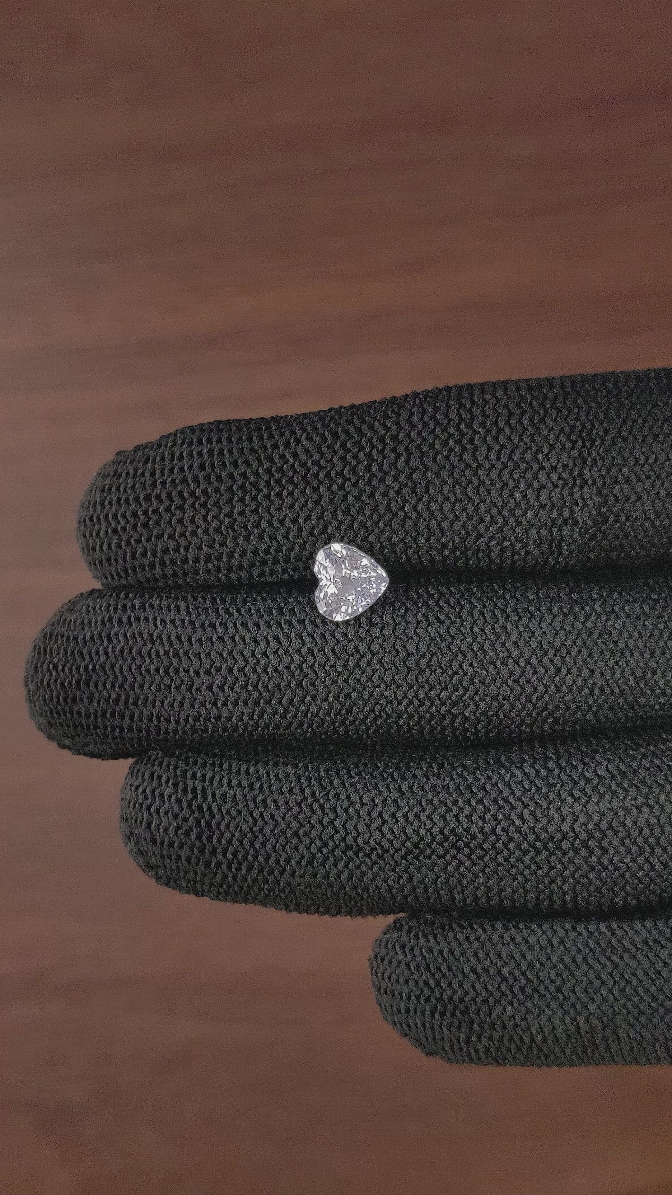 2.15 Ct. White Sapphire from Ceylon (Sri Lanka) Size Video