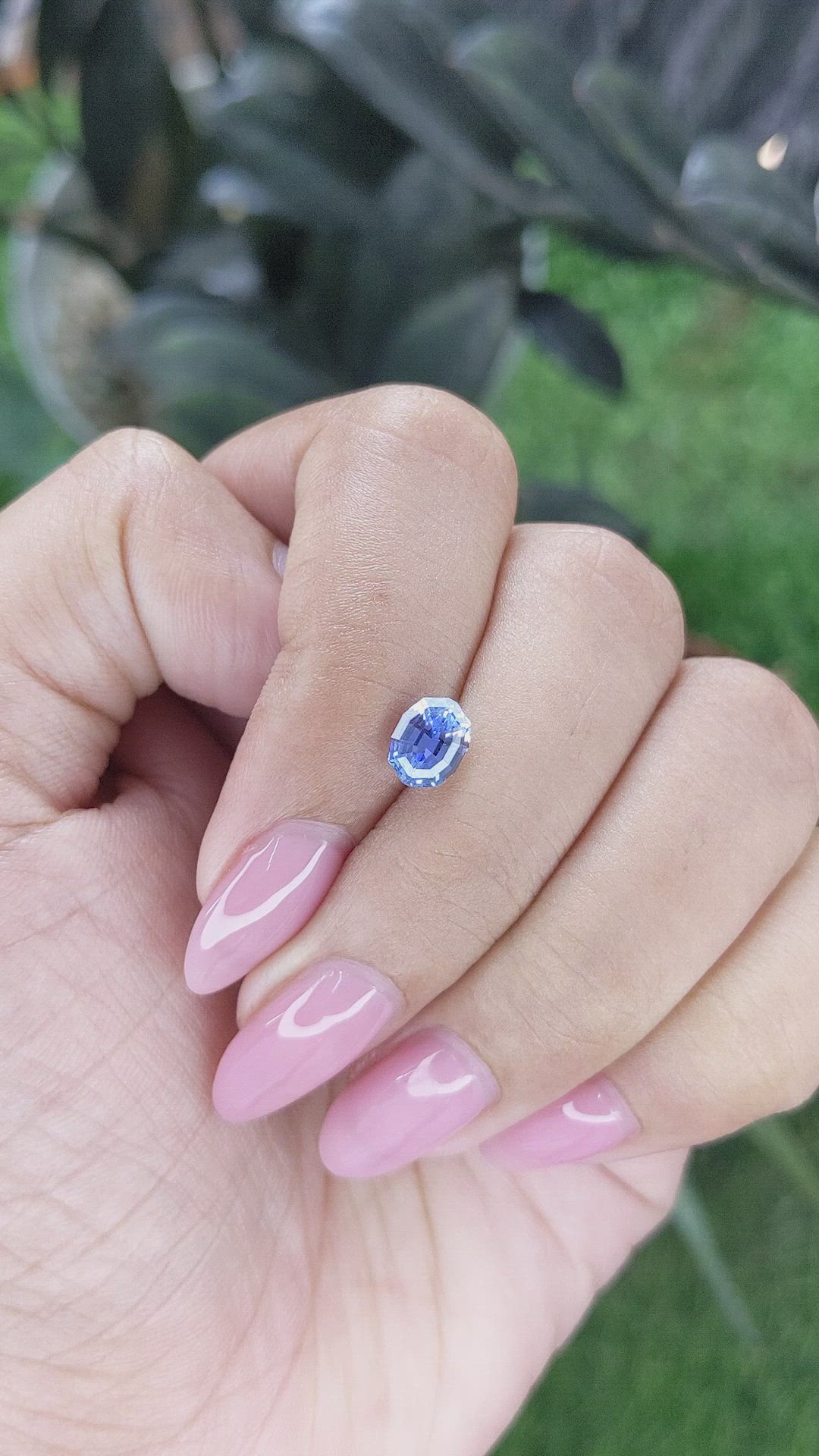 1.30 Ct. Blue Sapphire from Ceylon (Sri Lanka) Size Video
