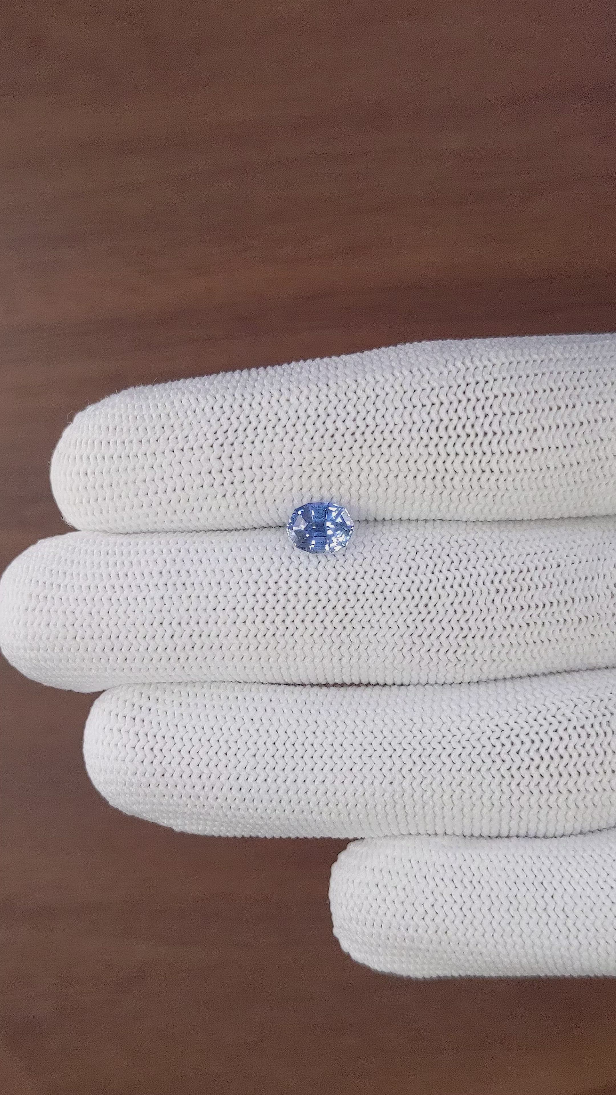 1.30 Ct. Blue Sapphire from Ceylon (Sri Lanka) Size Video