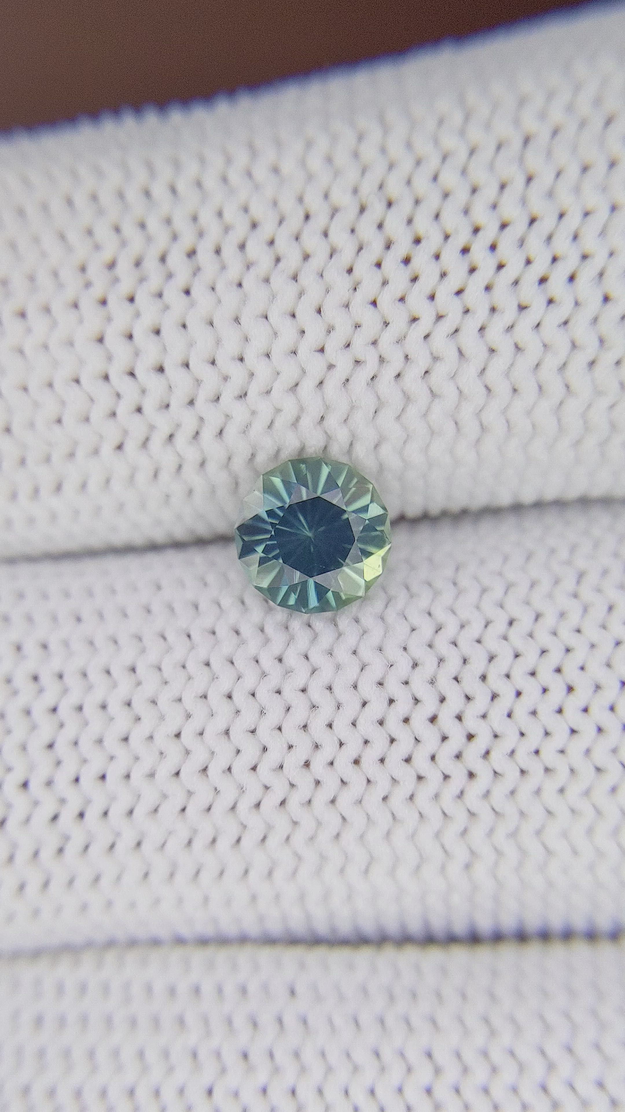 1.08 Ct. Bluish Green Sapphire from Montana Size Video