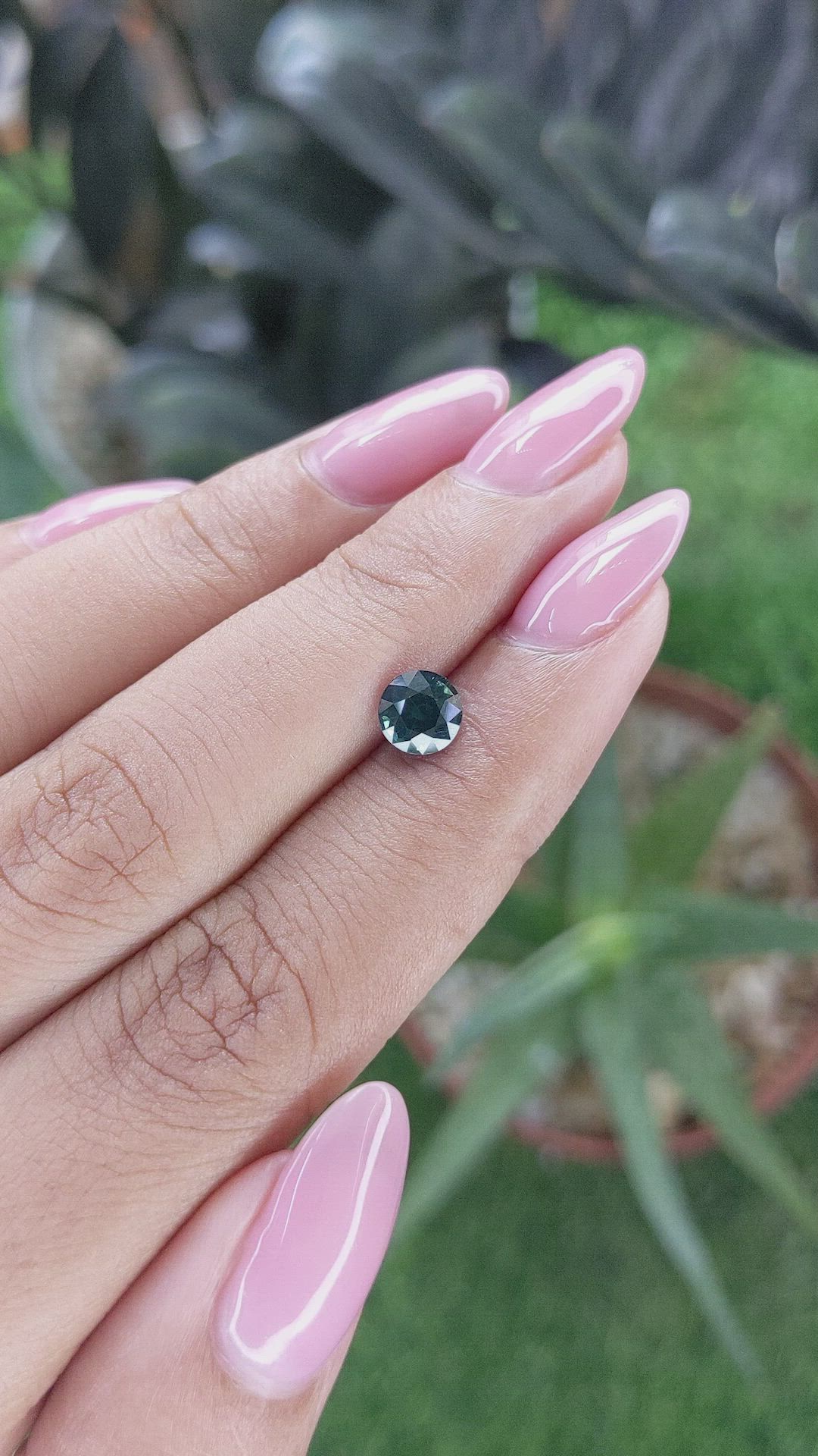 1.04 Ct. Greenish Blue Sapphire from Madagascar Size Video
