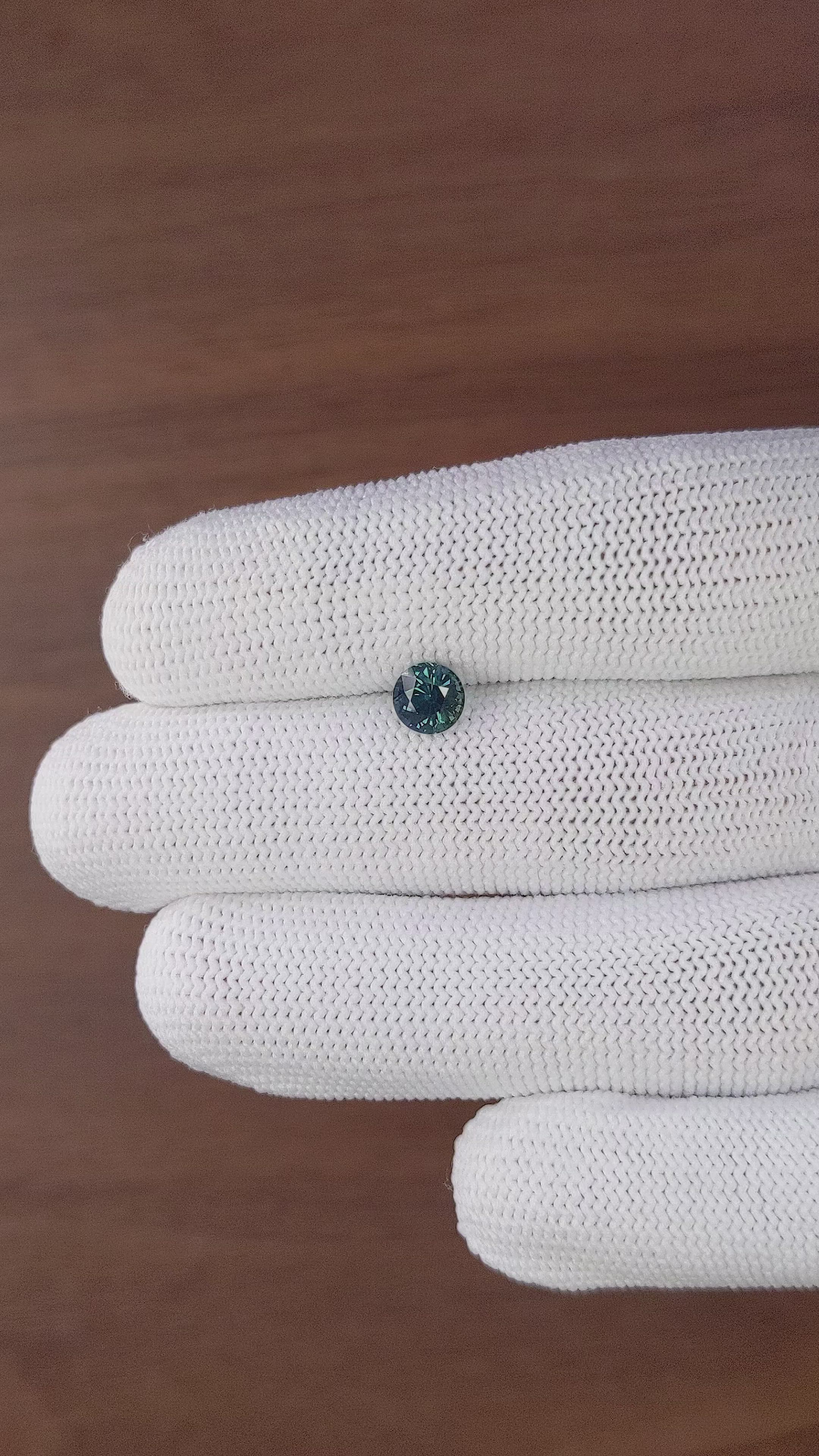 1.04 Ct. Greenish Blue Sapphire from Madagascar Size Video