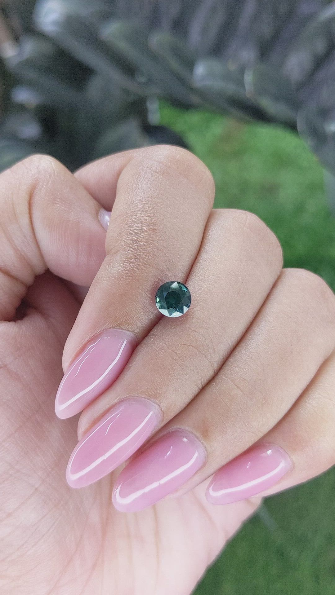 1.04 Ct. Greenish Blue Sapphire from Madagascar Size Video