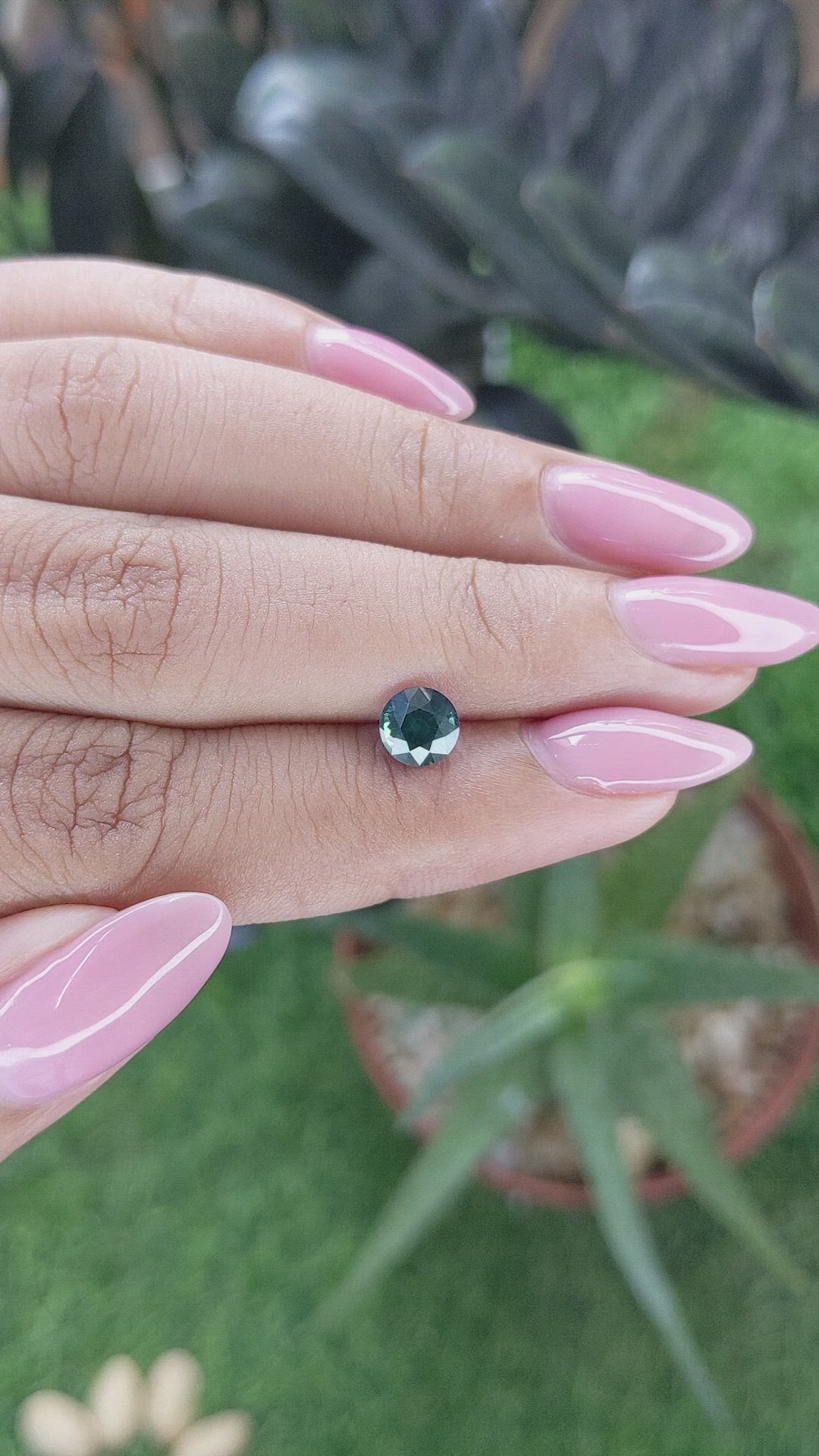 1.04 Ct. Greenish Blue Sapphire from Madagascar Size Video