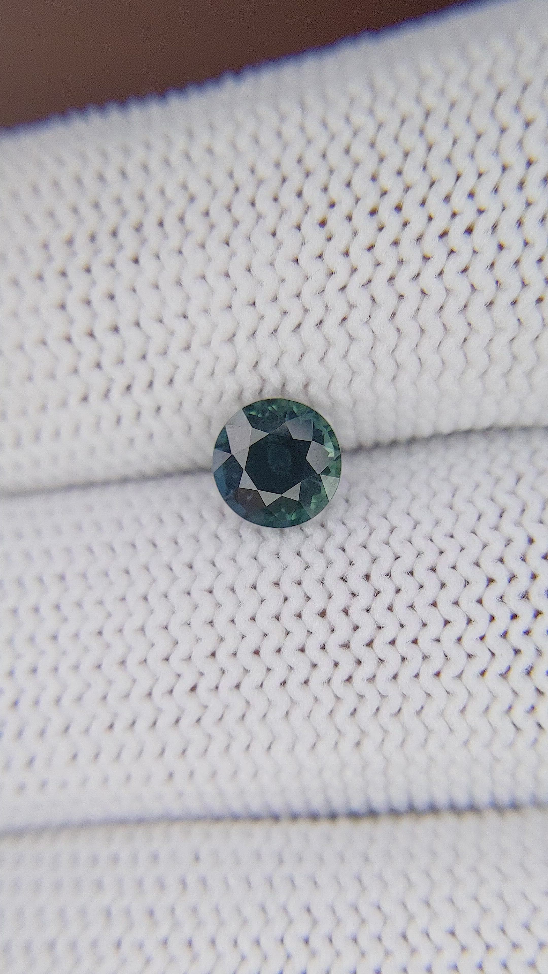 1.04 Ct. Greenish Blue Sapphire from Madagascar Size Video