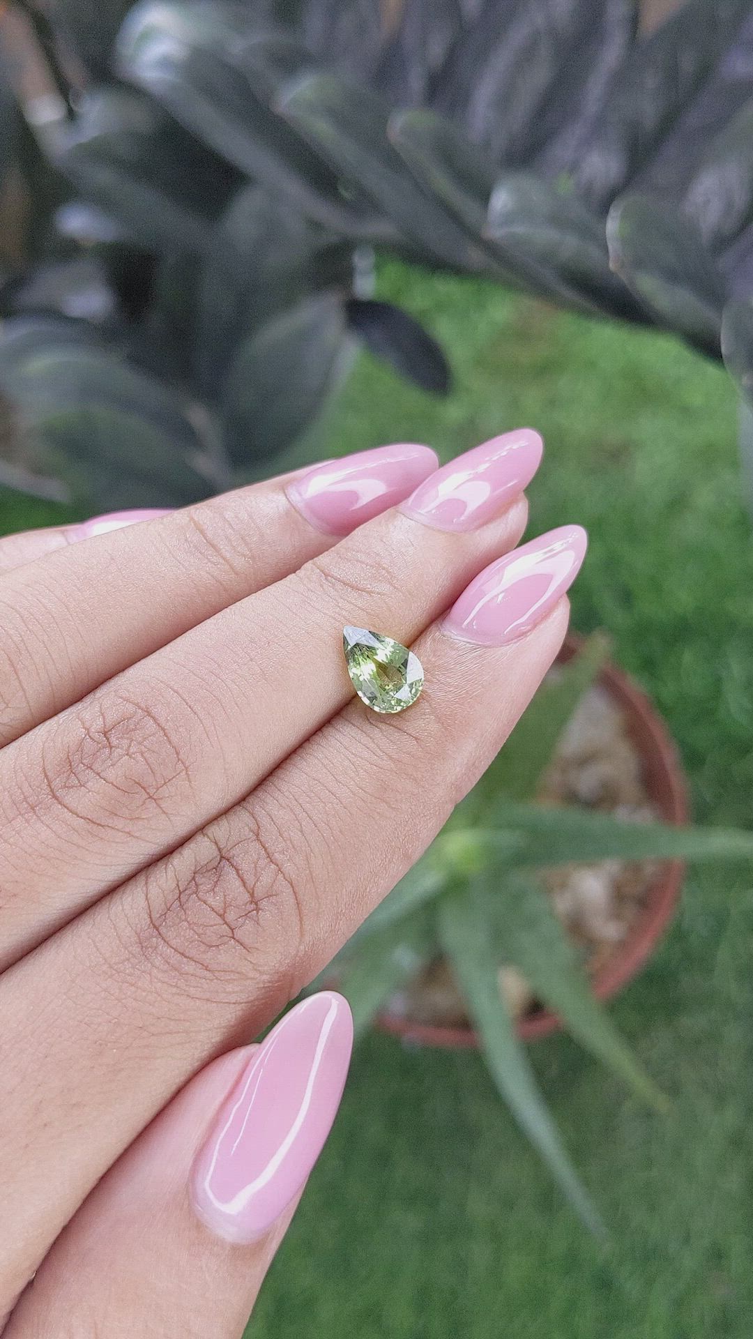 1.50 Ct. Yellowish Green Sapphire from Madagascar Size Video