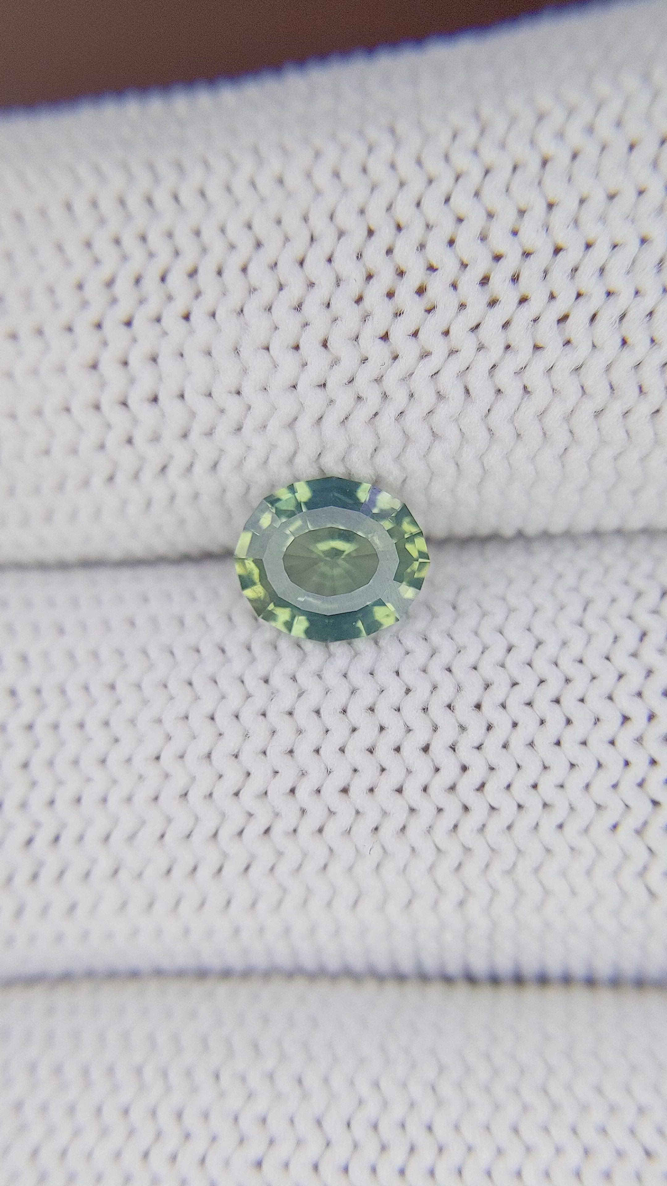 1.05 Ct. Bluish Green Sapphire from Montana Size Video