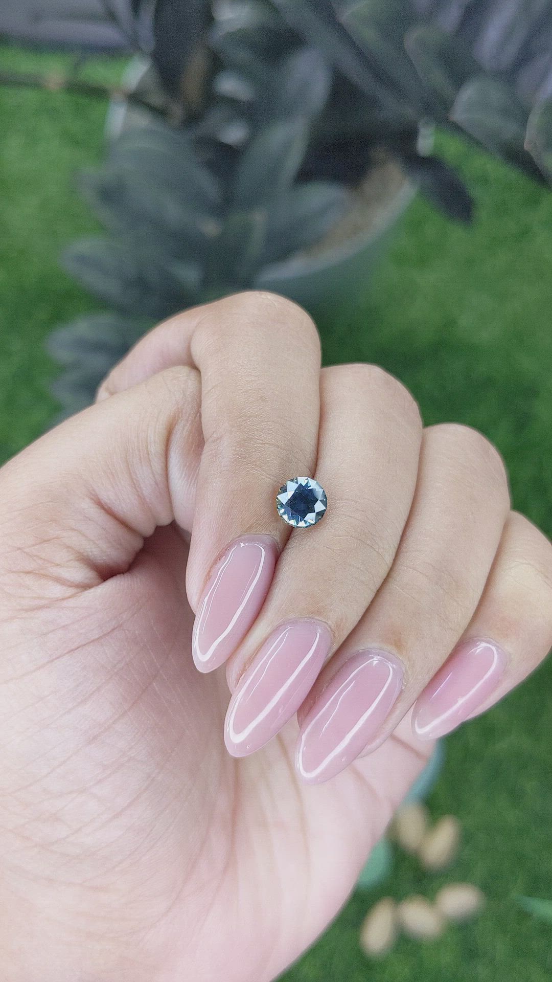 1.17 Ct. Greenish Blue Sapphire from Montana Size Video