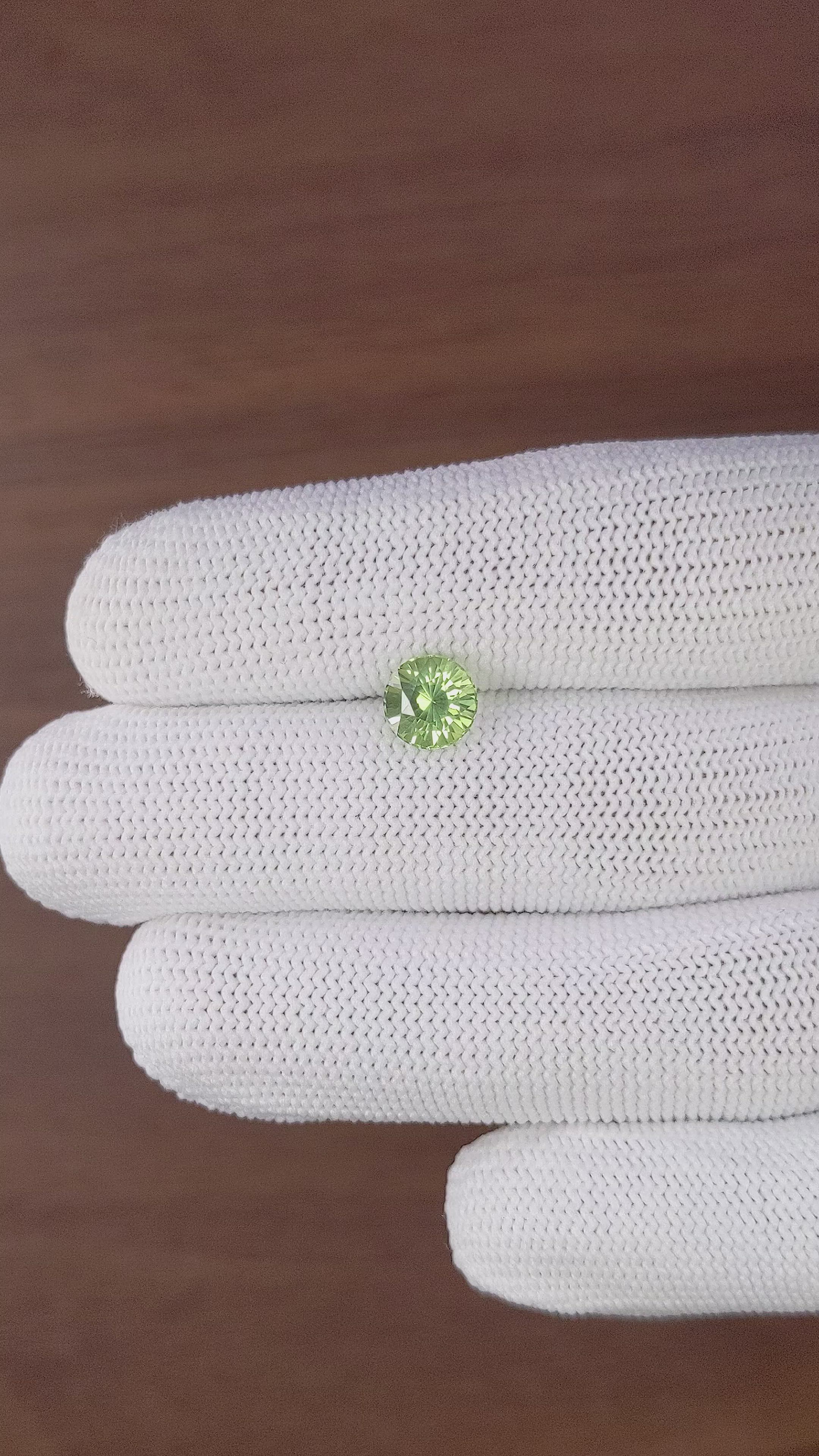 2.18 Ct. Yellowish Green Sapphire from Madagascar Size Video