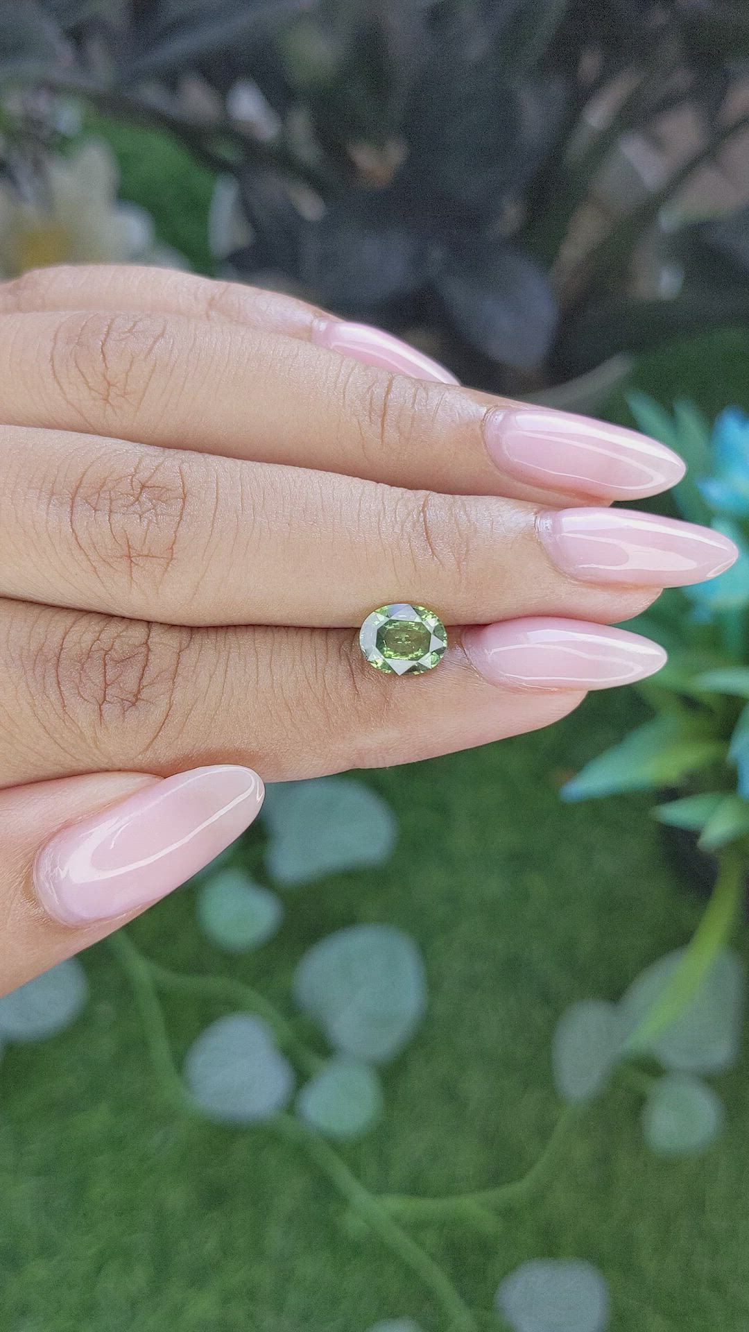 1.49 Ct. Yellowish Green Sapphire from Madagascar Size Video