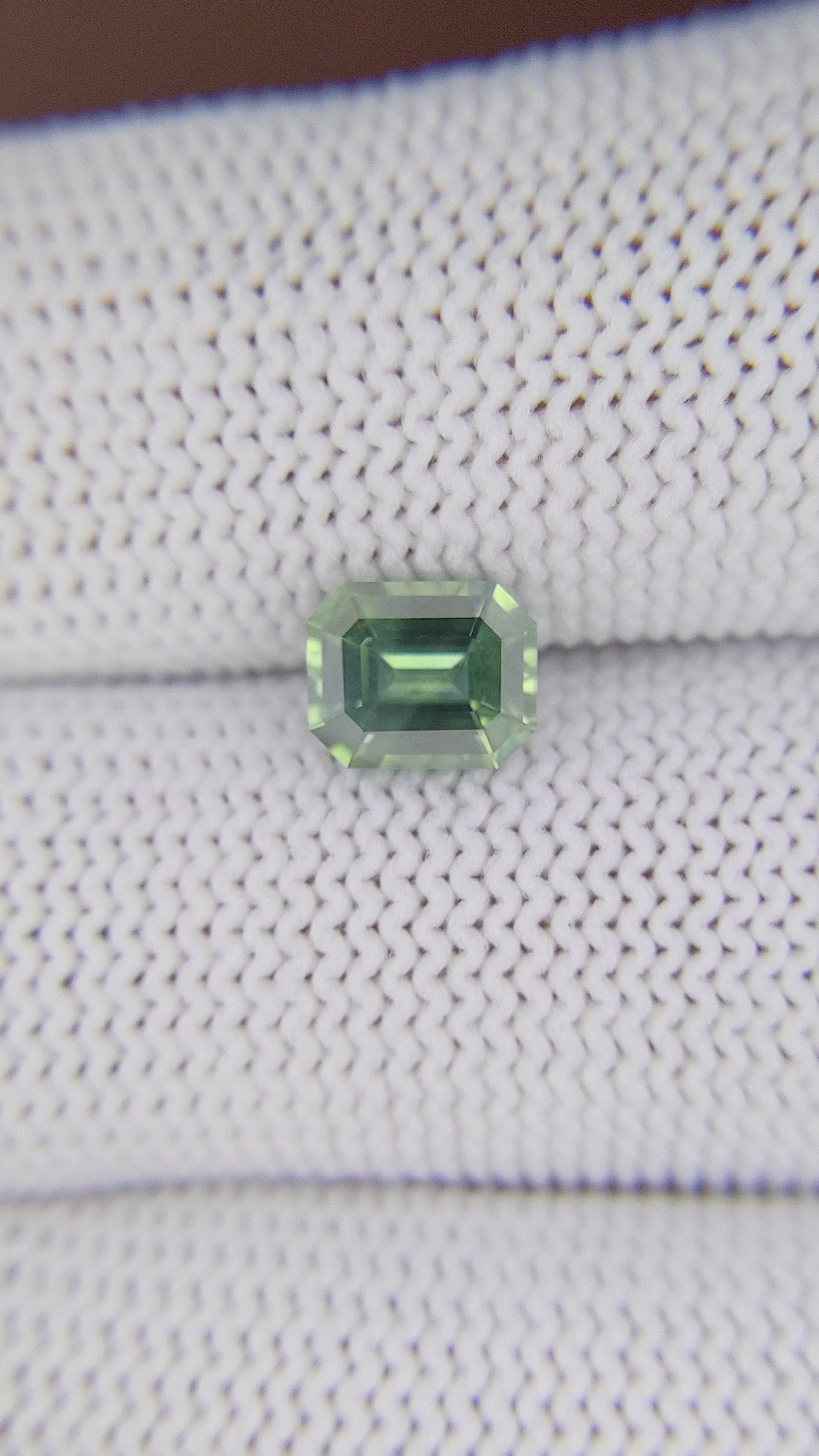 1.36 Ct. Yellowish Green Sapphire from Madagascar Size Video