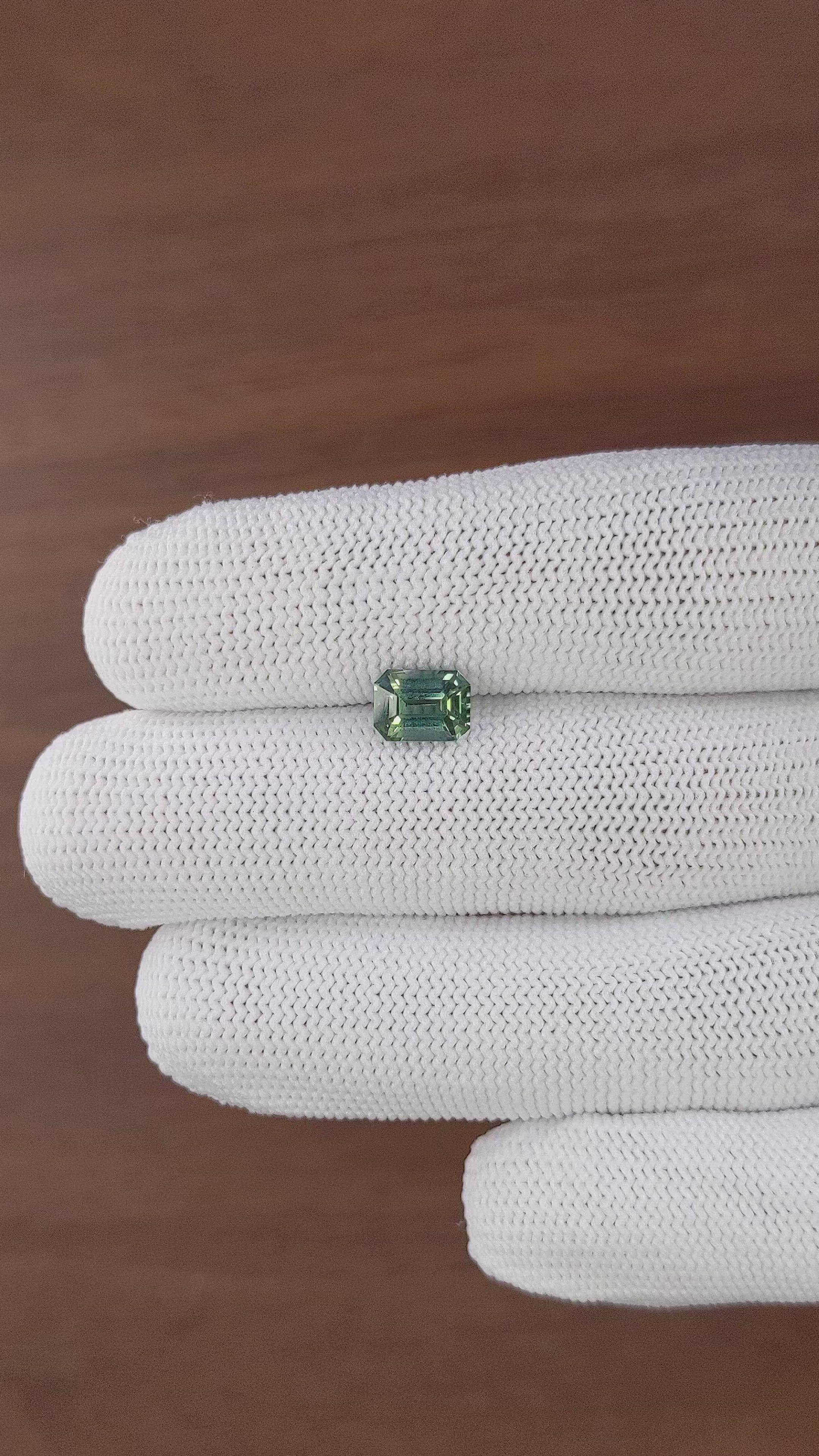 1.75 Ct. Bluish Green Sapphire from Madagascar Size Video