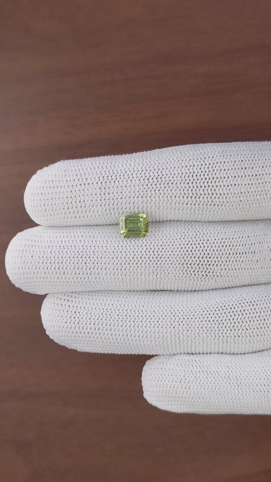 1.66 Ct. Green Sapphire from Madagascar Size Video