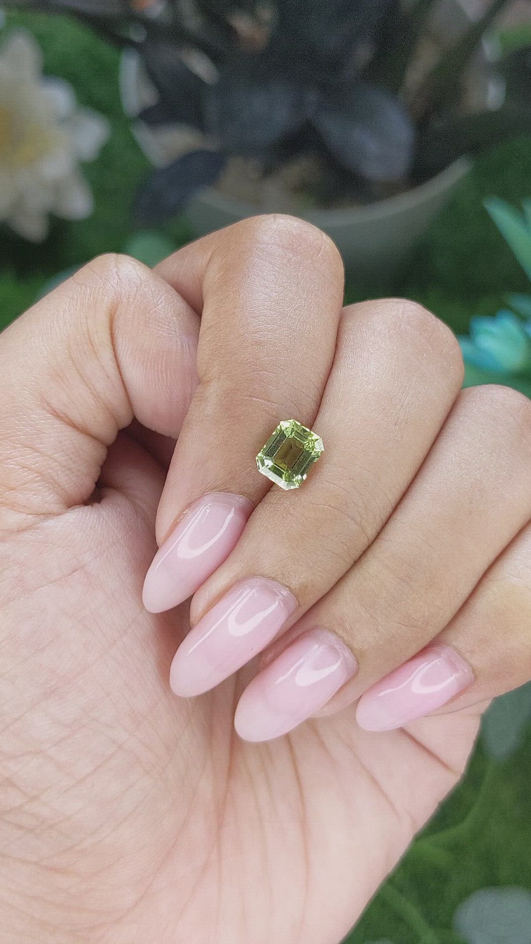 1.66 Ct. Green Sapphire from Madagascar Size Video