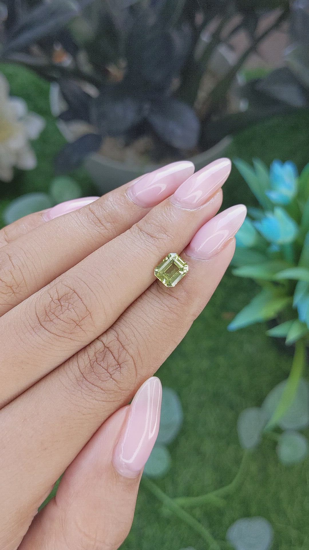 1.66 Ct. Green Sapphire from Madagascar Size Video