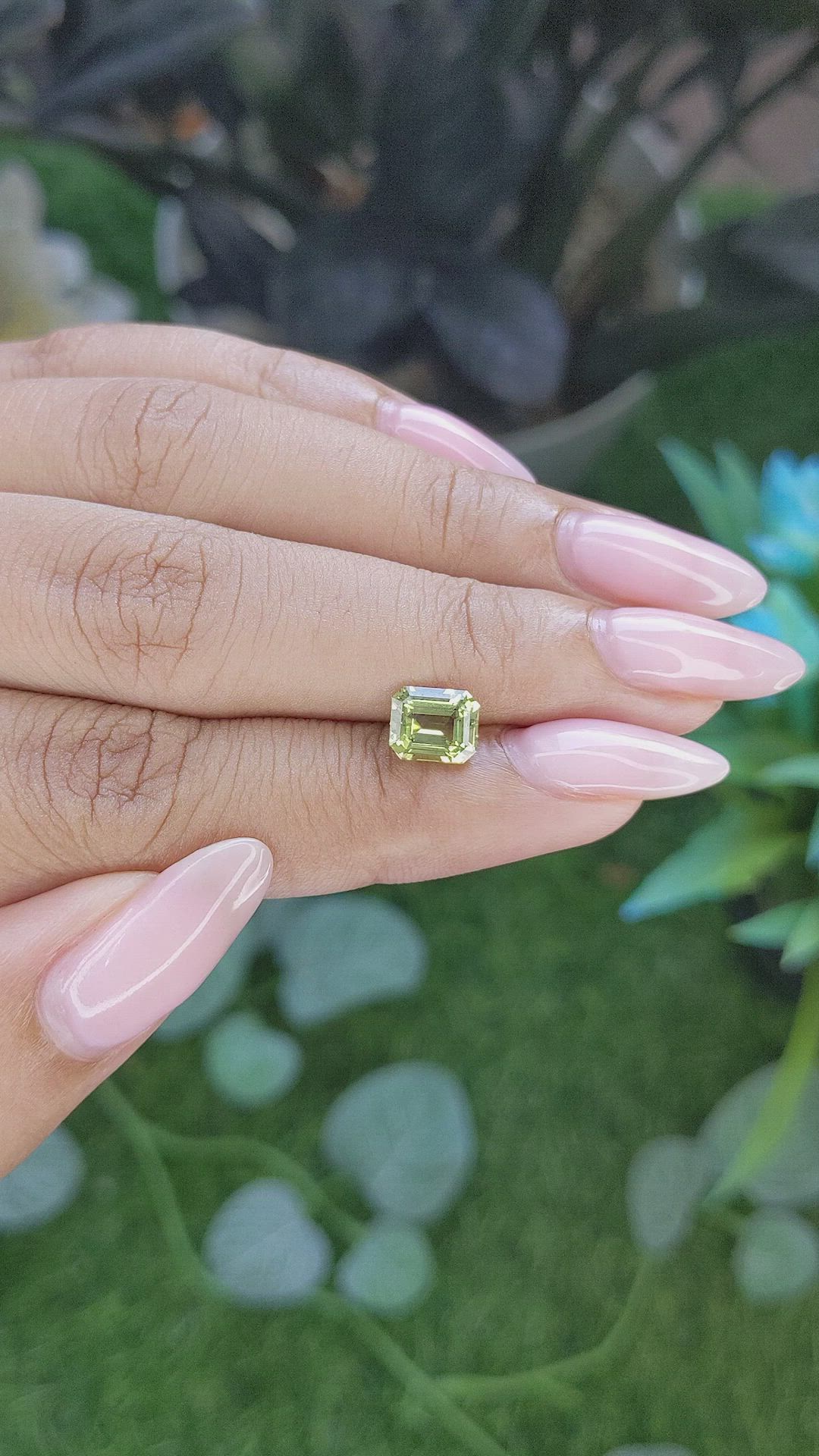 1.66 Ct. Green Sapphire from Madagascar Size Video