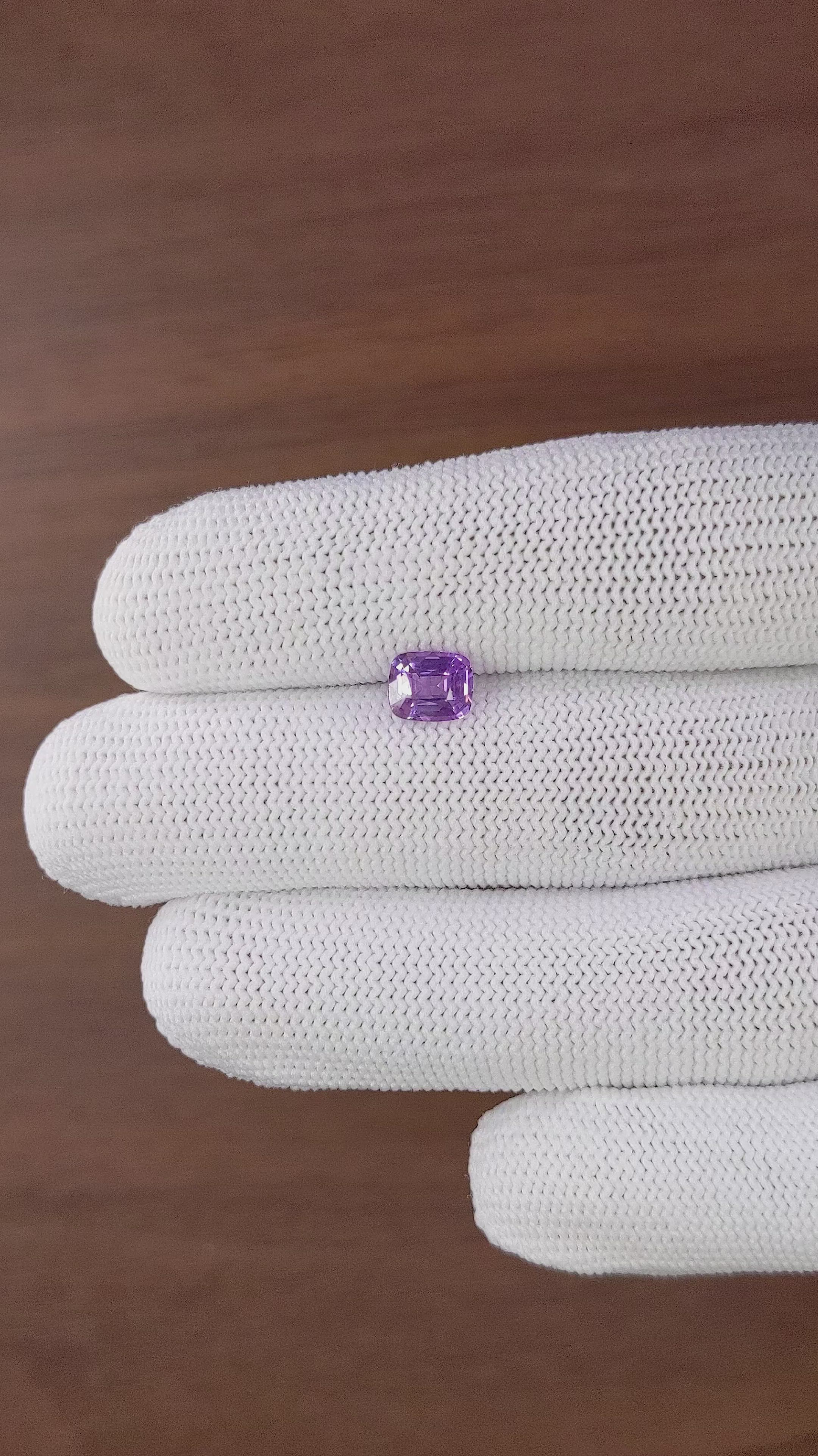 1.21 Ct. Purple Sapphire from Madagascar Size Video
