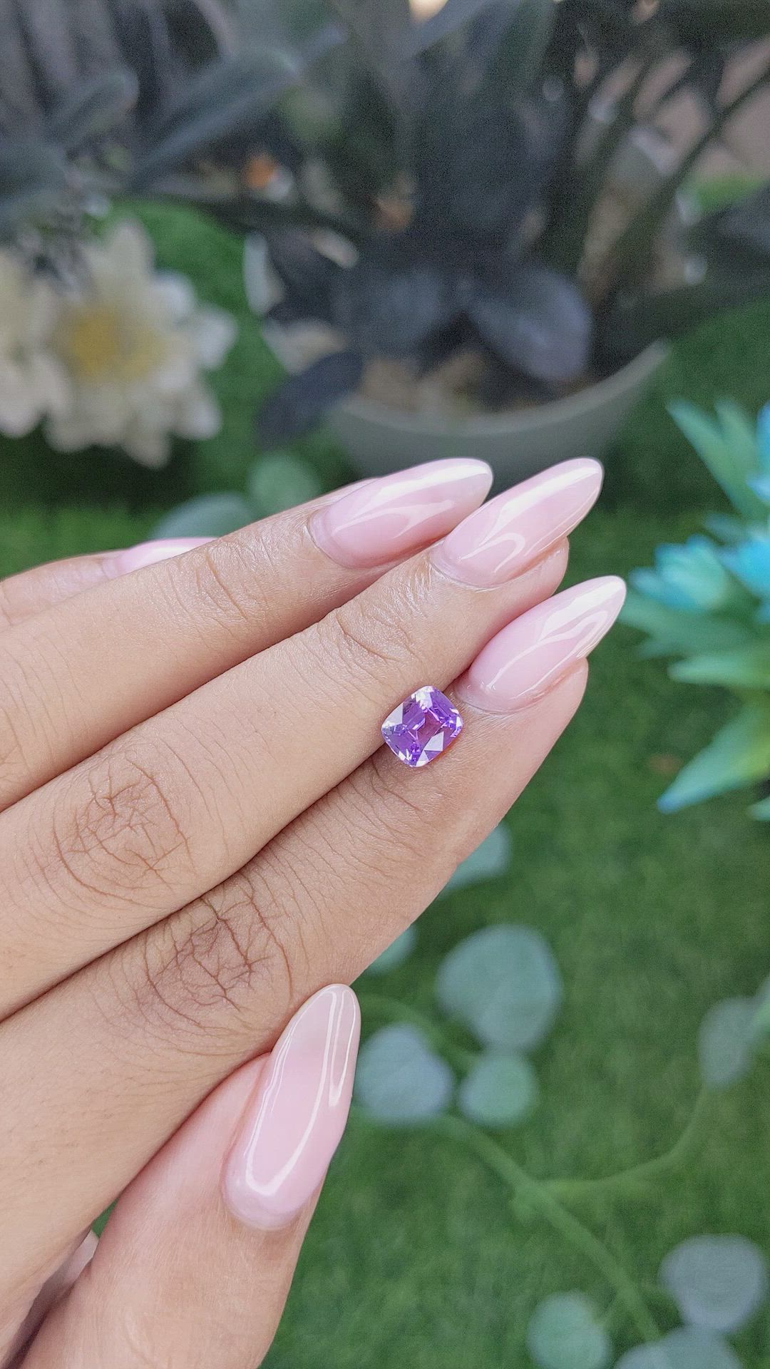 1.21 Ct. Purple Sapphire from Madagascar Size Video