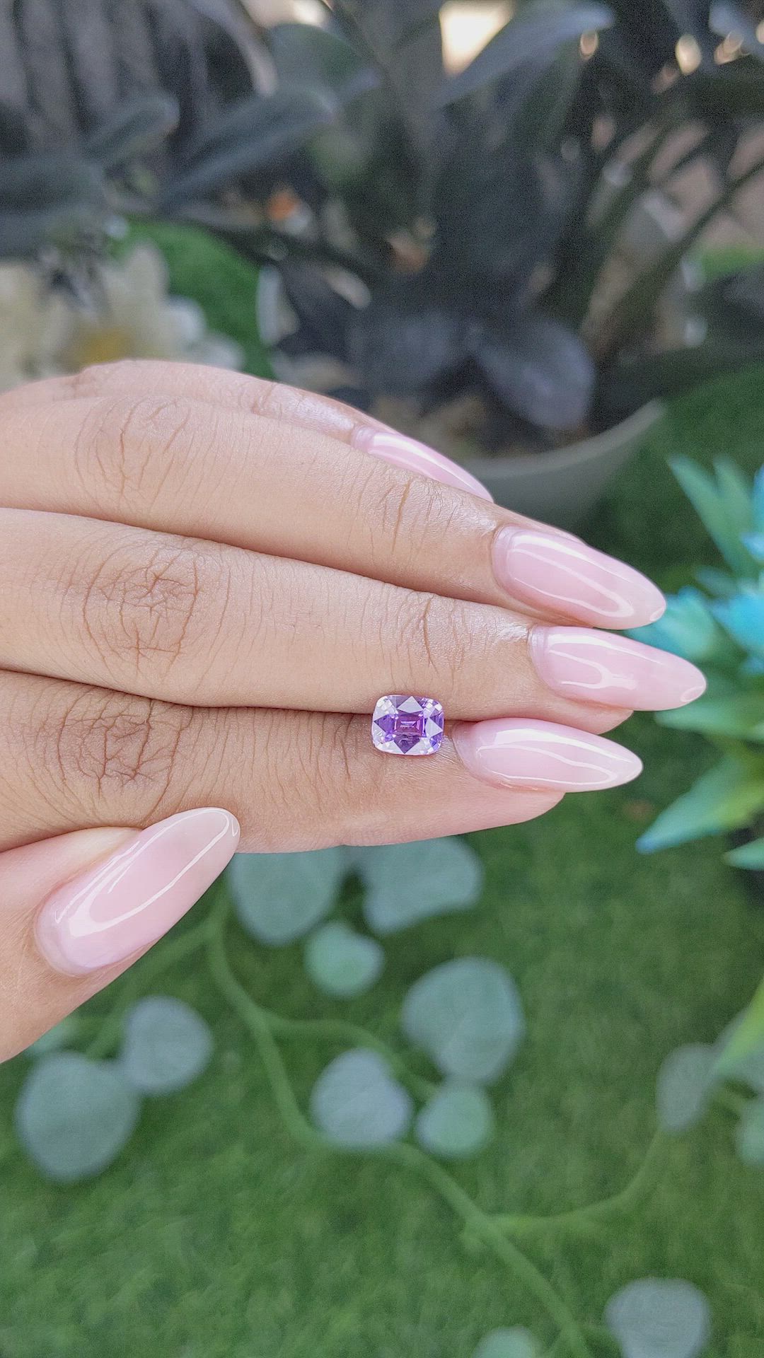 1.21 Ct. Purple Sapphire from Madagascar Size Video